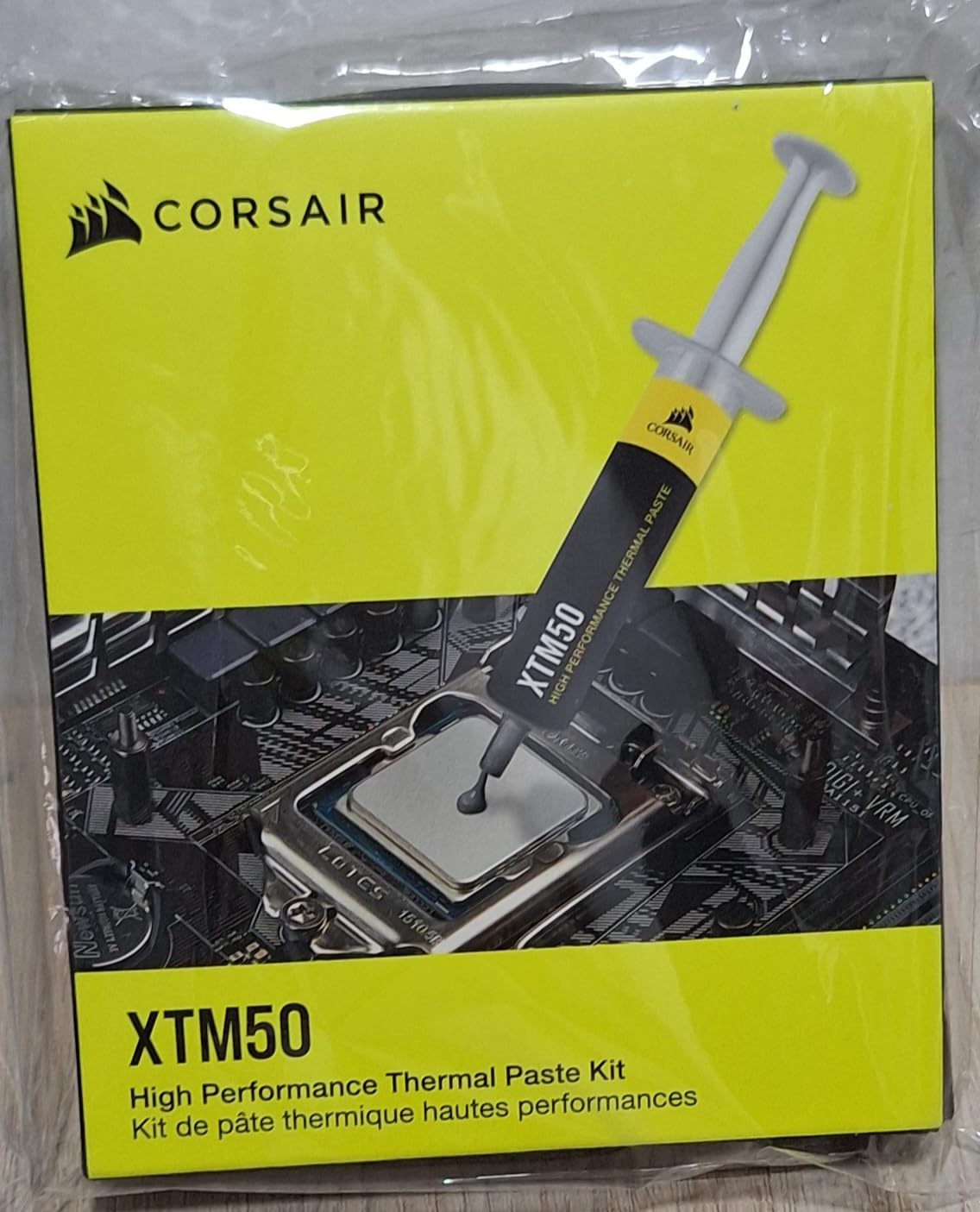 Corsair XTM50 High Performance Thermal Compound Paste | Ultra-Low Thermal Impedance CPU/GPU | 5 Grams | w/applicator for Desktop customer photo 1