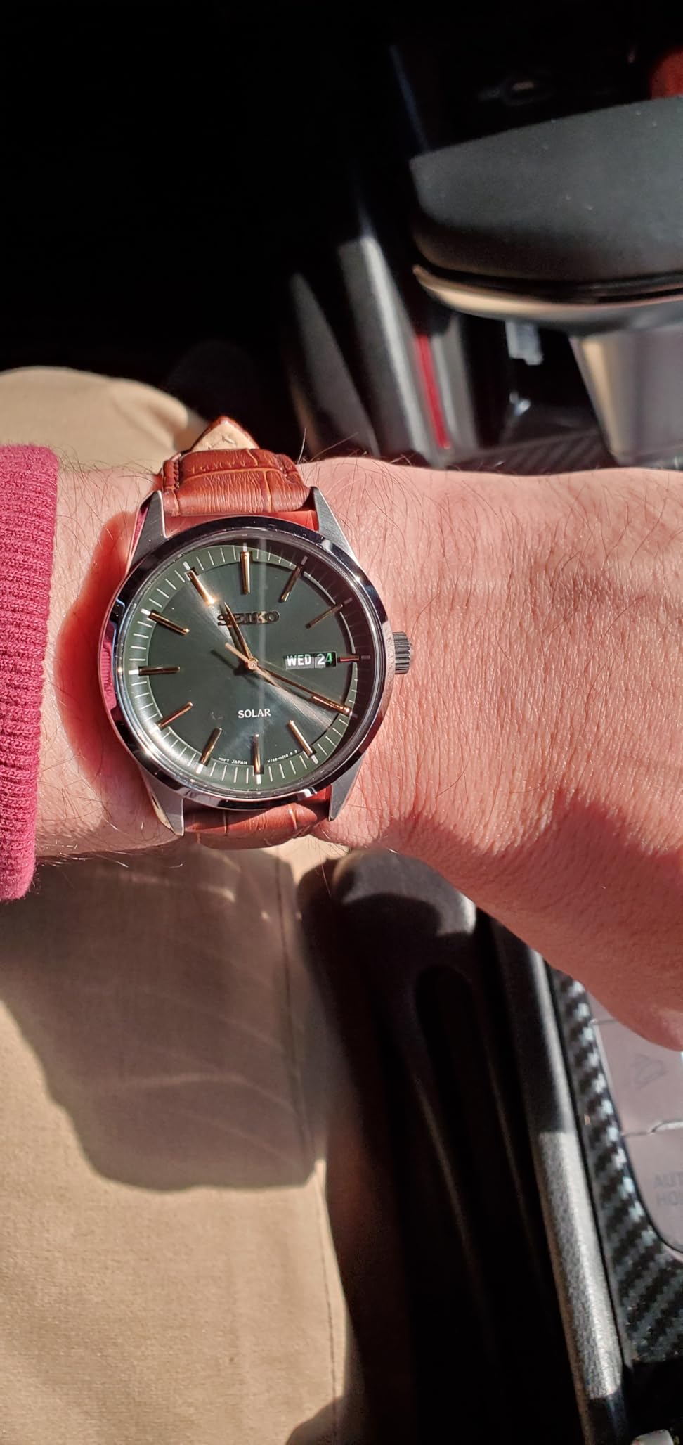 Seiko Herren-Uhr Quarz Edelstahl mit Edelstahlband SNE525P1 Solar Watch customer photo 1