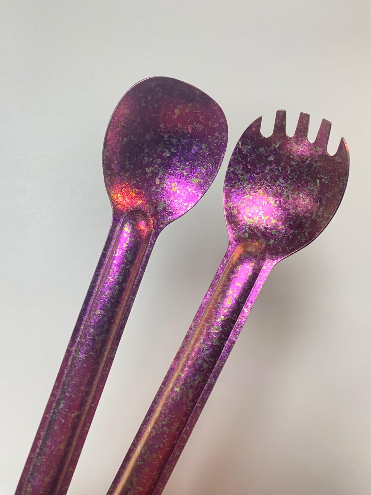 OUTXE Ultralight Titanium Long Handle Fork and Spoon Set customer photo 1