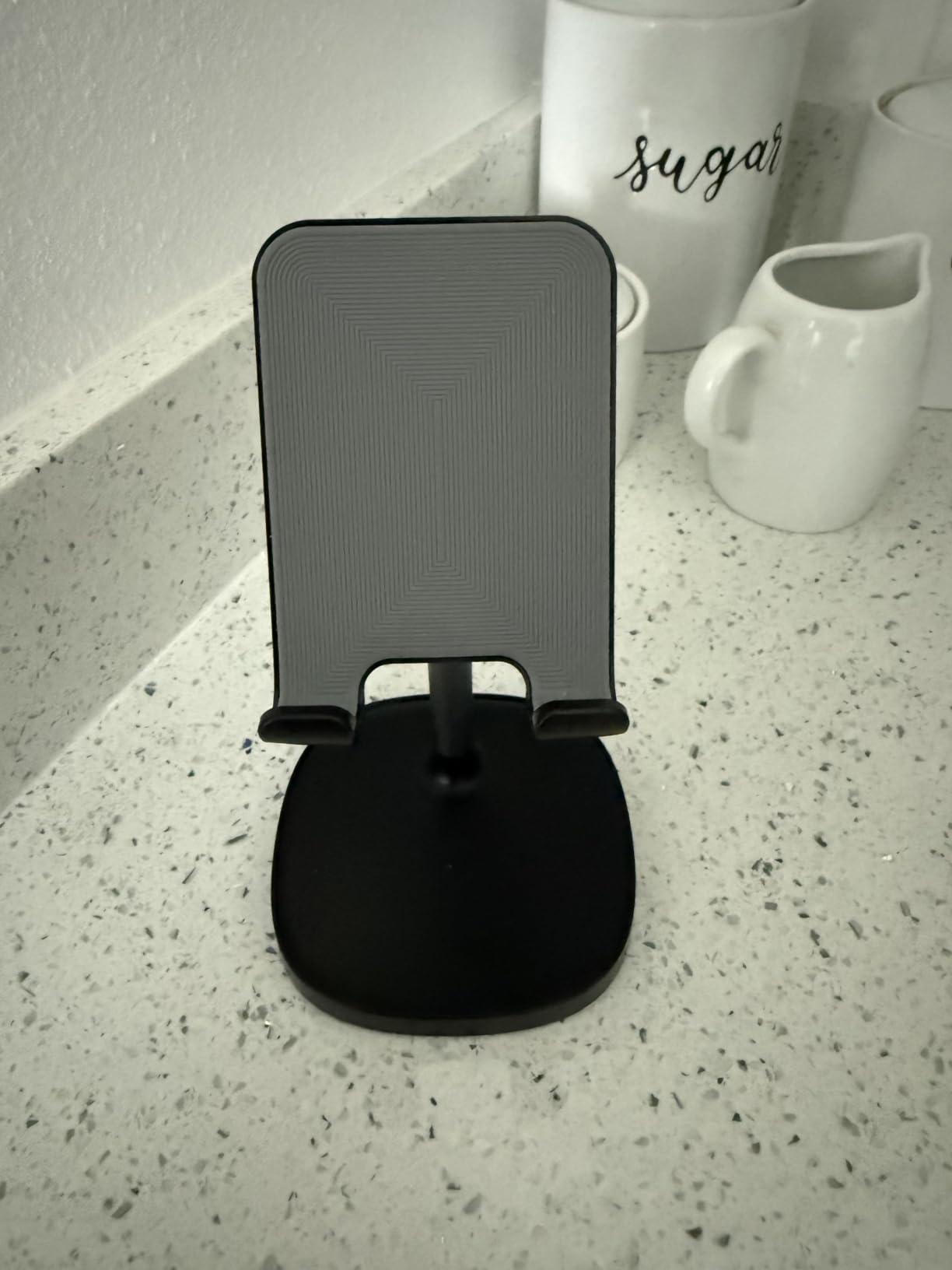 LISEN Cell Phone Stand Phone Holder for Desk Office Decor, Office Desk Accessories Women PC Gaming Essentials iPhone Stand Gadgets Men Gift for Father Fit OtterBox Case Switch iPad Air Tablet 4-10 in customer photo 1