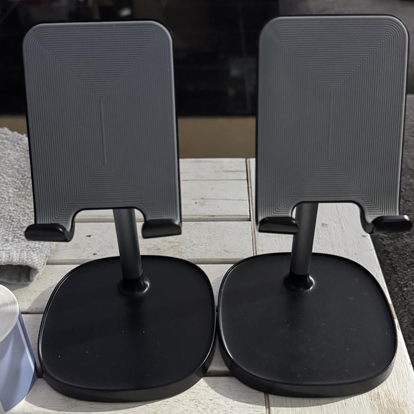 LISEN Cell Phone Stand Phone Holder for Desk Office Decor, Office Desk Accessories Women PC Gaming Essentials iPhone Stand Gadgets Men Gift for Father Fit OtterBox Case Switch iPad Air Tablet 4-10 in customer photo 2