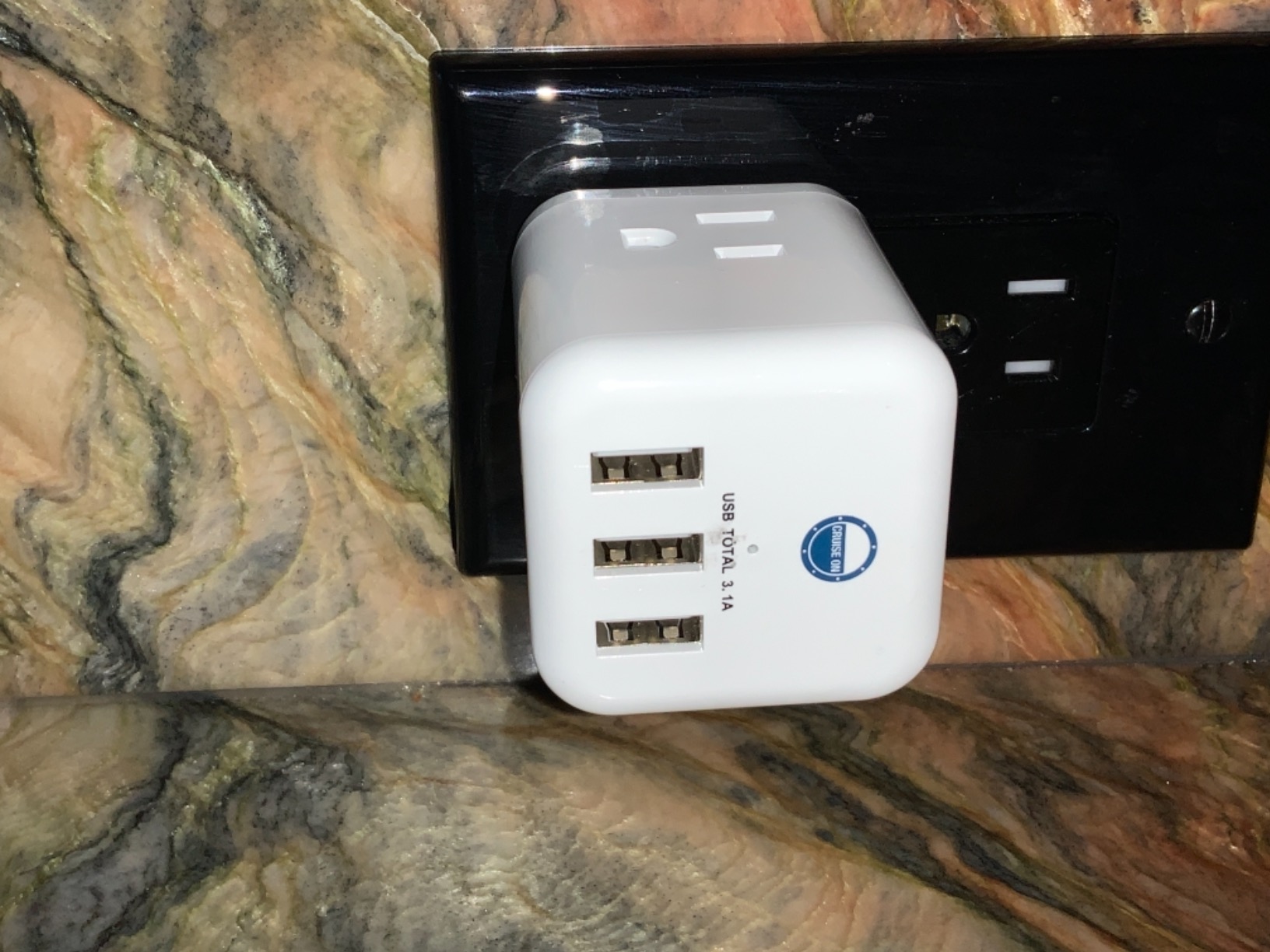 Cruise Approved Power Strip Non Surge Protector for Cruise Ship Multi Plug, 6 Outlets, 3 USB & 3 AC Outlet for Carnival, Celebrity, Princess, Norwegian & Major Lines in 2026 & 2027 customer photo 1