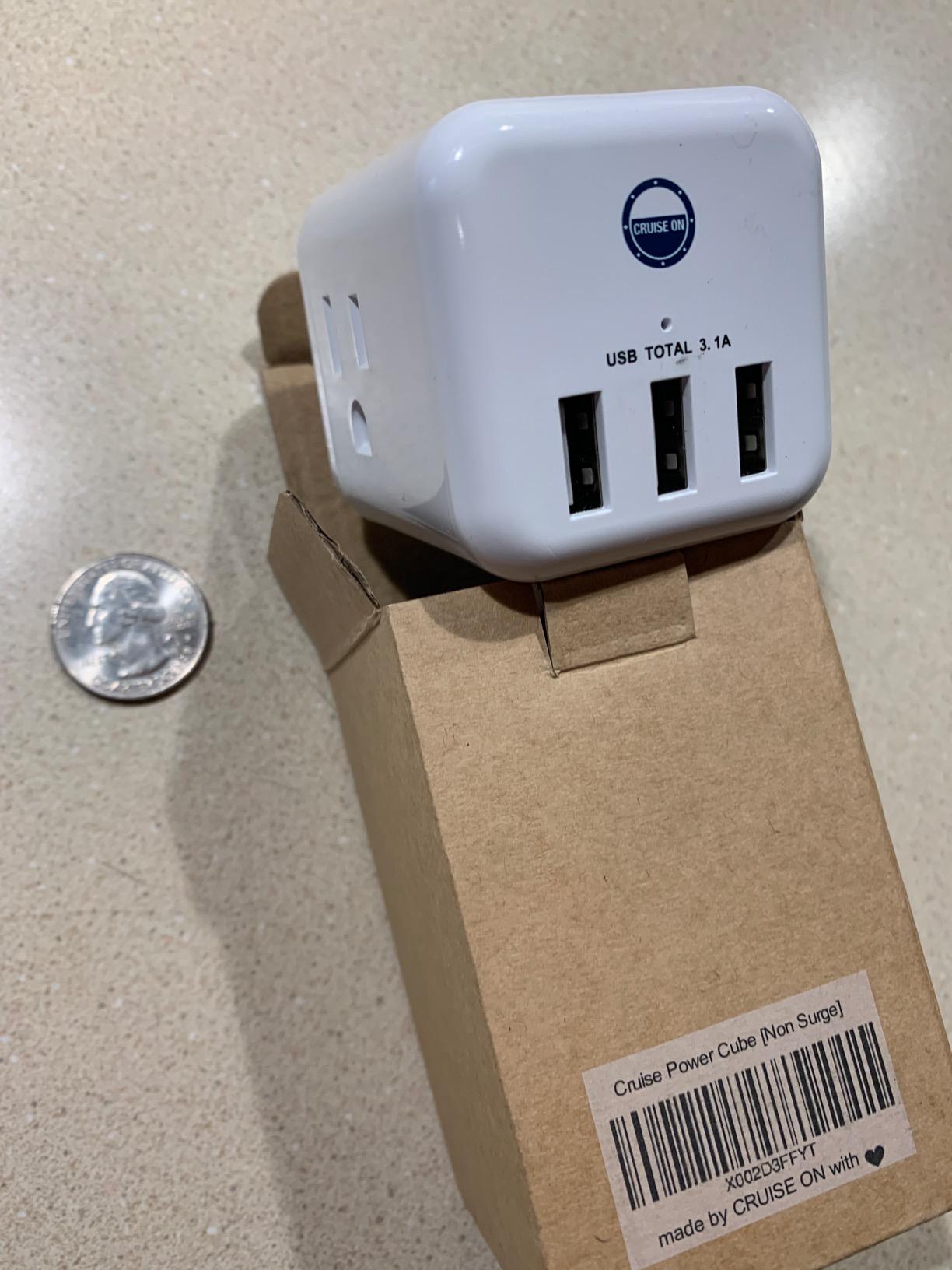 Cruise Approved Power Strip Non Surge Protector for Cruise Ship Multi Plug, 6 Outlets, 3 USB & 3 AC Outlet for Carnival, Celebrity, Princess, Norwegian & Major Lines in 2026 & 2027 customer photo 2