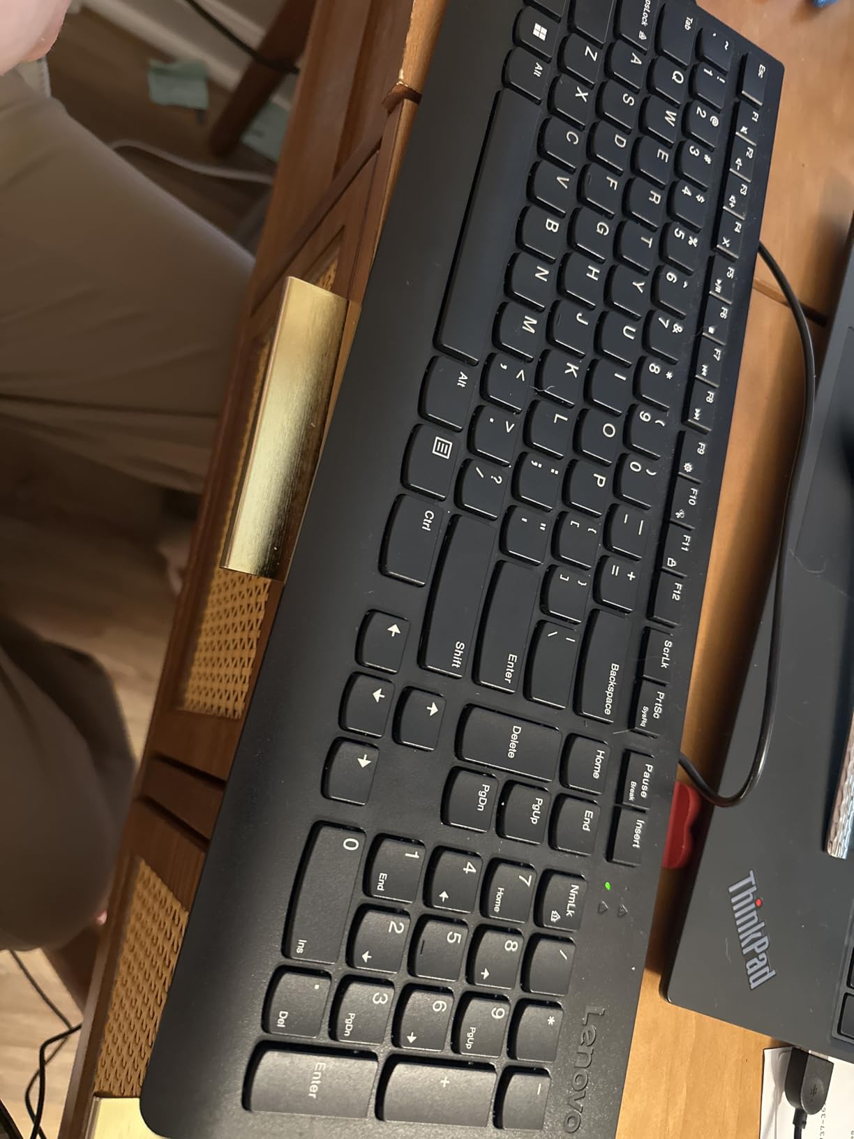 Lenovo 300 USB Combo, Full-Size Wired Keyboard & Mouse, Ergonomic, Left or Right Hand Mouse, Optical Mouse, GX30M39606, Black customer photo 2