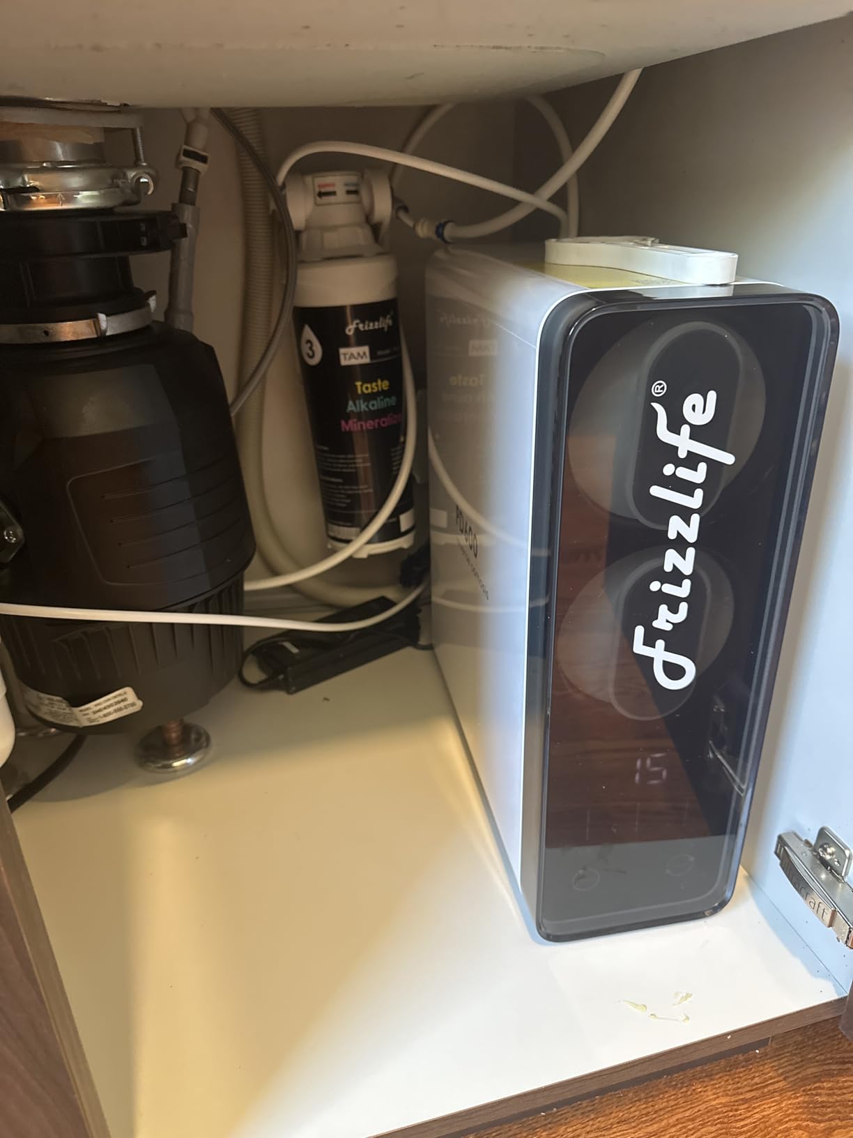 Frizzlife Reverse Osmosis Water Filter - Alkaline Mineral pH+, NSF/ANSI 58&53&42&372 Standard, 600GPD Tankless RO Reverse Osmosis System, Under Sink, 2:1 Pure to Drain, Reduce FPAS/PFOA, PD600-TAM3 customer photo 1