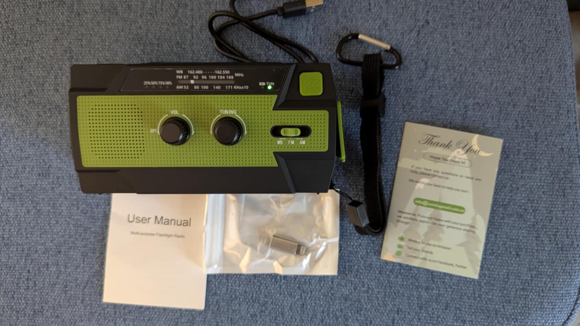 Emergency Radio with Flashlight & Reading Lamp, NOAA/AM/FM Weather Radio customer photo 1