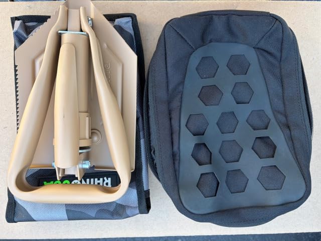 Rhino USA Survival Shovel w/Pick - Heavy Duty Carbon Steel Military Style Entrenching Tool for Off Road, Camping, Gardening, Beach, Digging Dirt, Sand, Mud & Snow. (Survival Shovel) customer photo 2