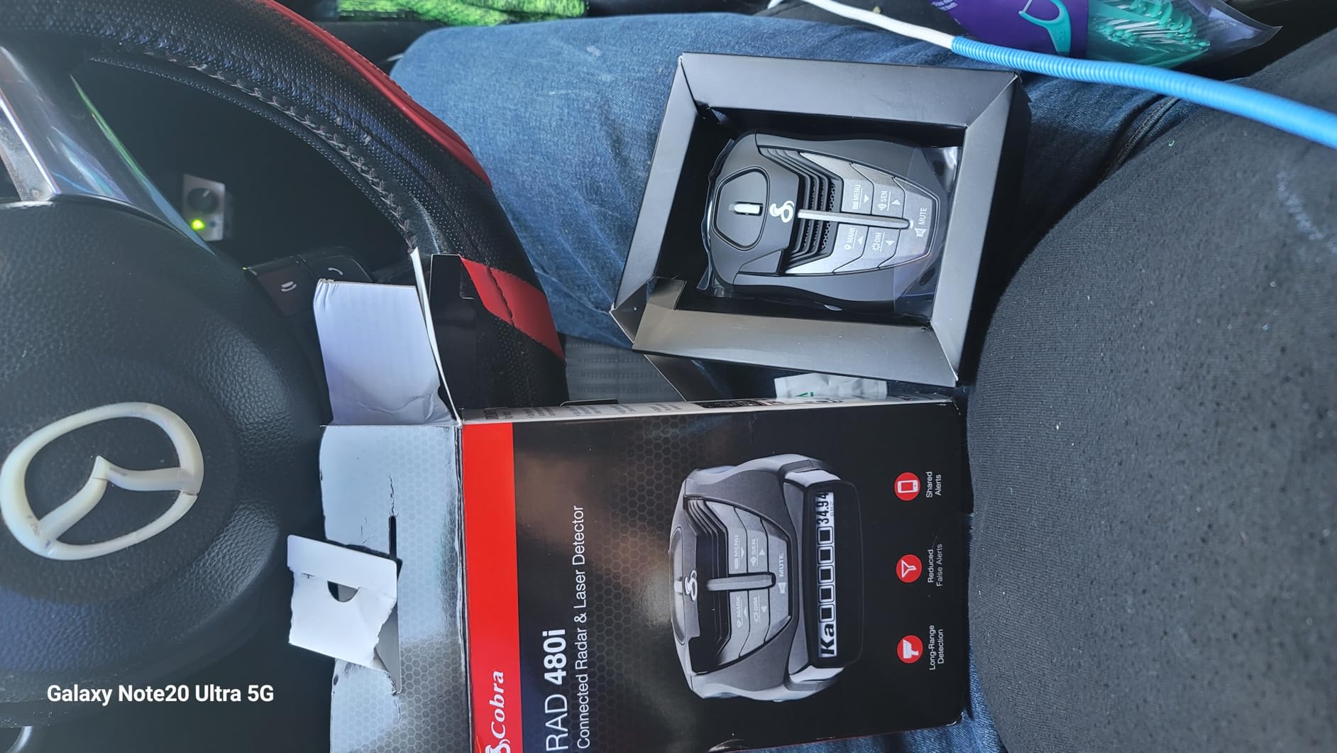 Cobra RAD 480i Laser Radar Detector - Long Range Detection, Bluetooth, Apple CarPlay and Android Auto Compatible, LaserEye Front and Rear Detection, Digital Signal Processing, Black customer photo 1