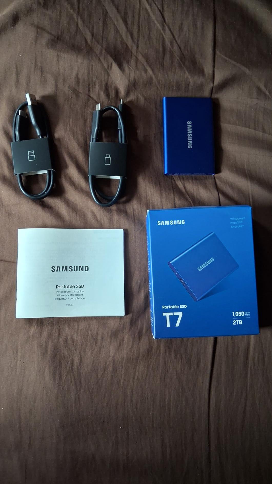Samsung T7 Portable SSD 1TB External Solid State Drive, Speeds Up to 1,050MB/s, USB 3.2 Gen 2, Reliable Storage for Gaming (MU-PC1T0T/AM) customer photo 2