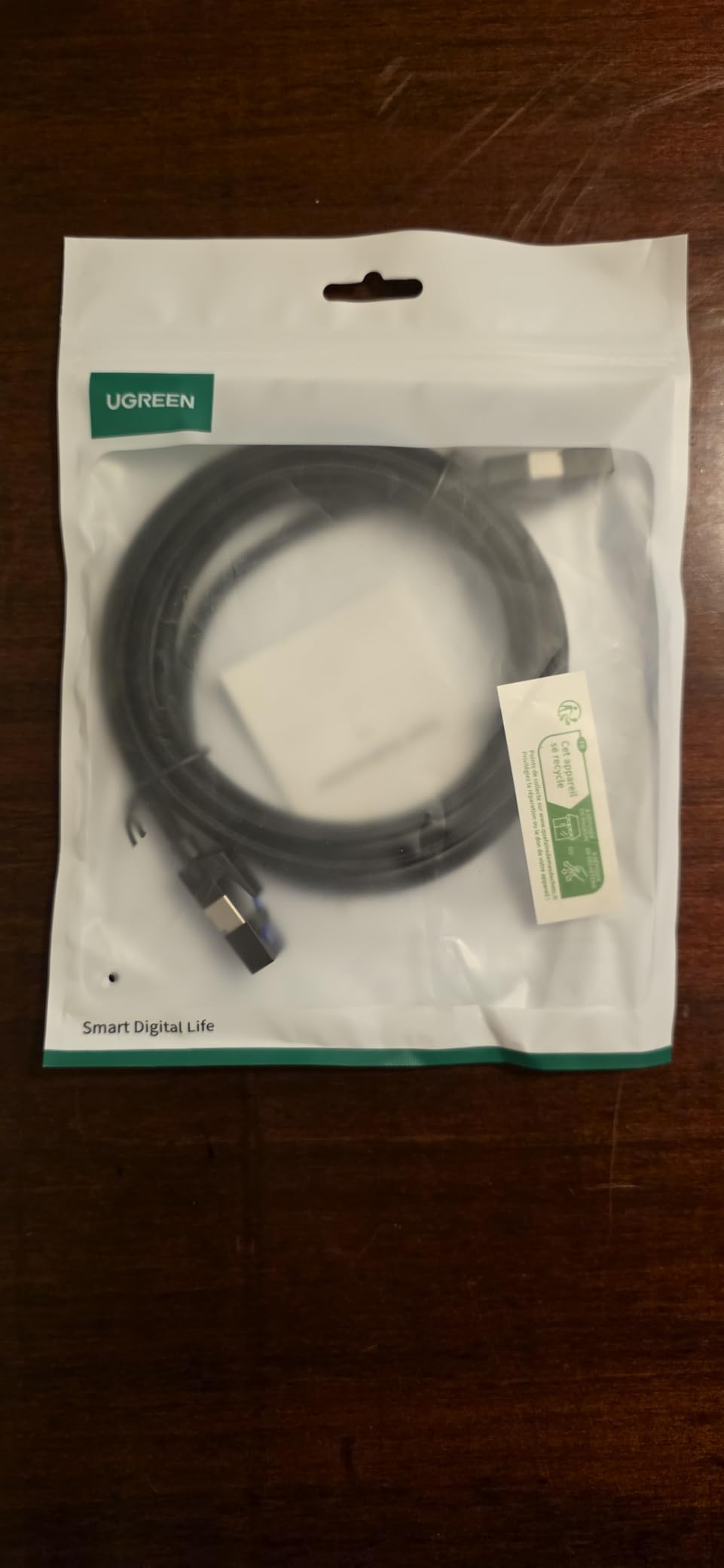 UGREEN Cat 8 Ethernet Cable 10FT, High Speed Braided 40Gbps 2000Mhz Network Cord Cat8 RJ45 Shielded Indoor Heavy Duty LAN Cables Compatible with Gaming PC PS5 PS4 PS3 Xbox Modem Router 10FT customer photo 1