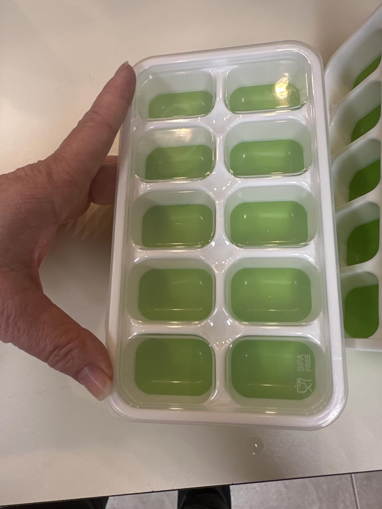 DOQAUS Ice Cube Tray with Lids - 4 Pack Stackable Silicone Ice Trays for Freezer, BPA & LFGB Safe, Easy Release for Kitchen, RV, Cocktail, Coffee, Soup & Food customer photo 2