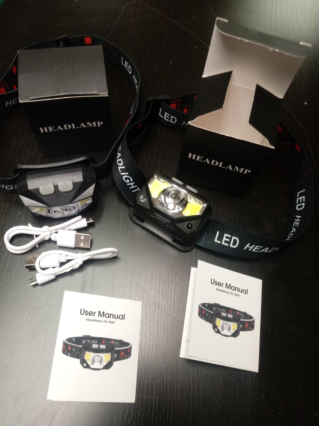 LHKNL Headlamp Flashlight, Lumen Bright Head Lamps LED Rechargeable Camping customer photo 2