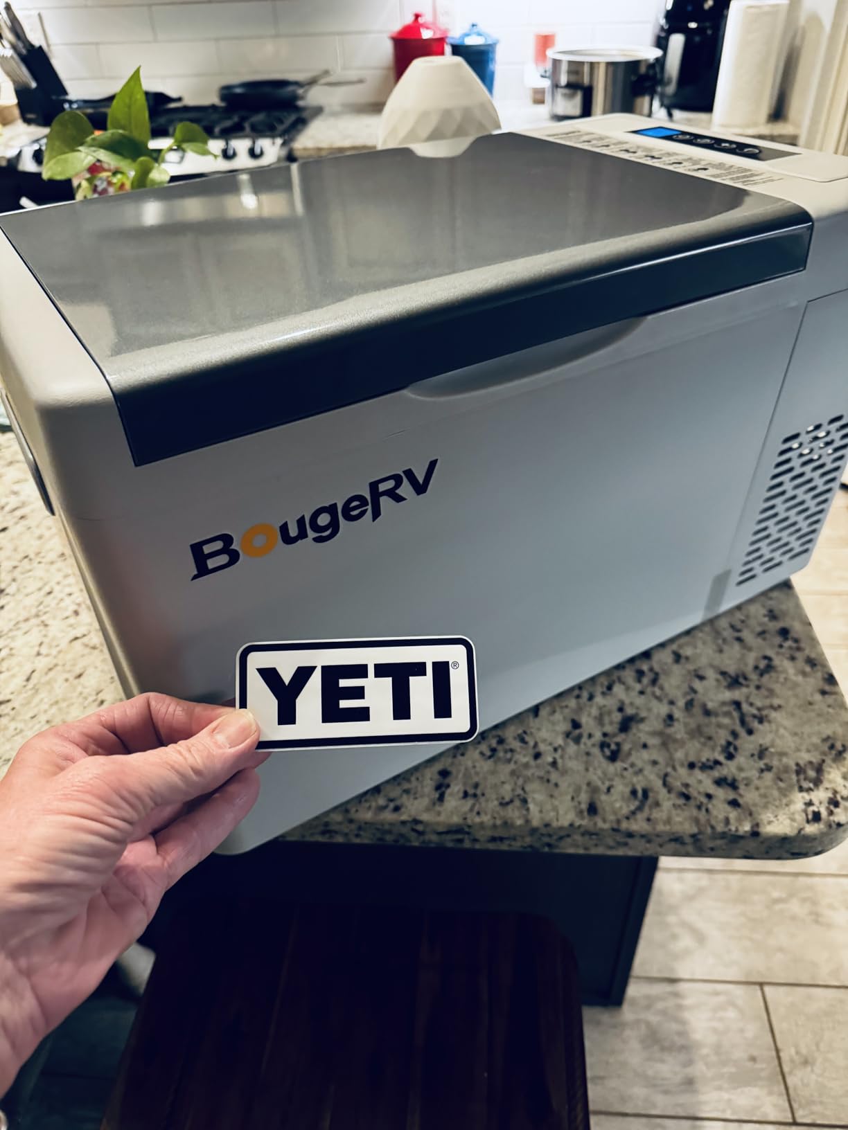 BougeRV 12v refrigerator 23 Quart, -8℉~50℉ Portable Freezer for Car, Grey | No Ice Needed, Use as Fridge or Freezer, Fast 15-Min Cool to 32°F, 12/24V DC, 110V AC, Electric Cooler for Camping, Road Trip customer photo 1