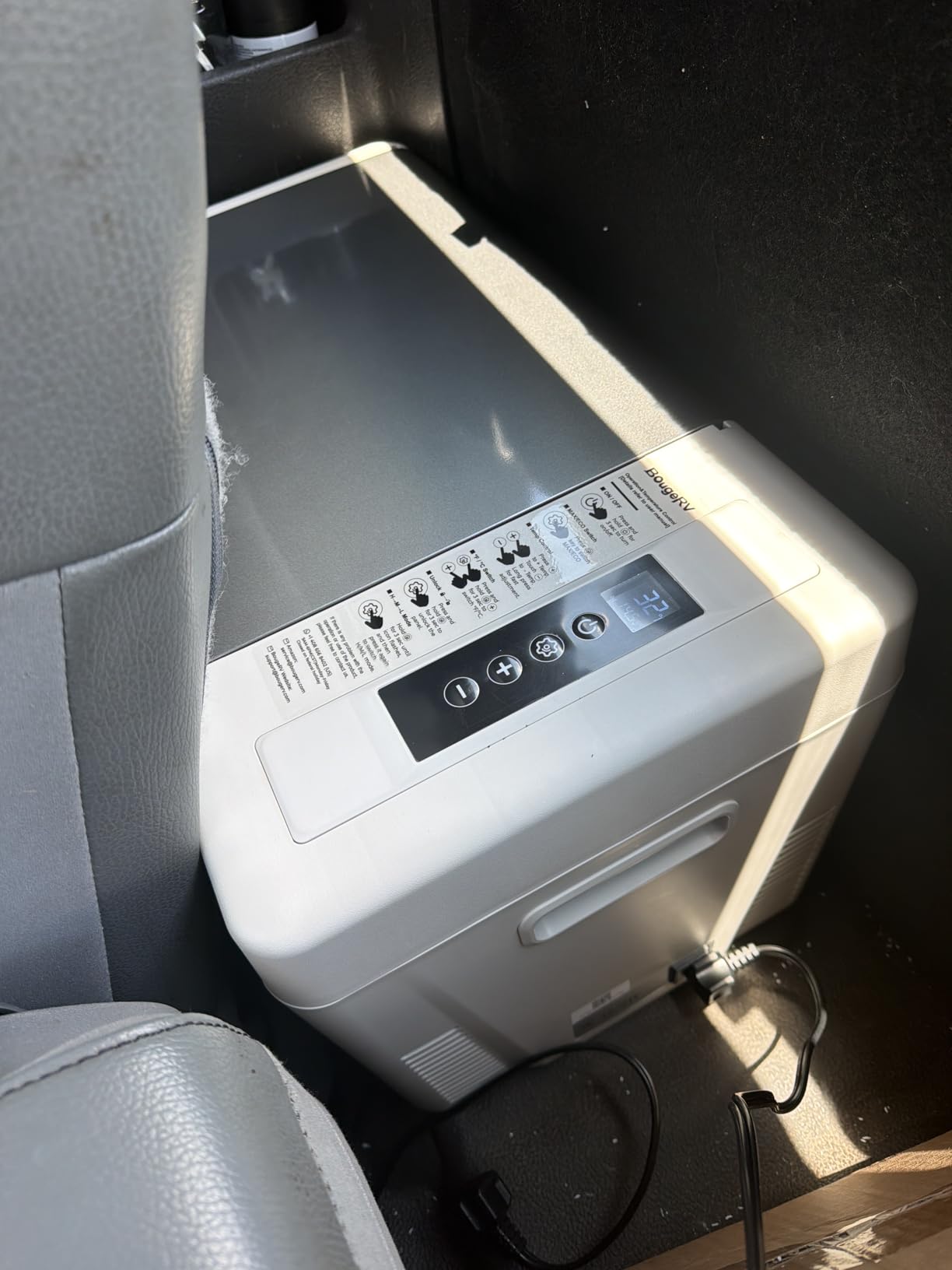 BougeRV 12v refrigerator 23 Quart, -8℉~50℉ Portable Freezer for Car, Grey | No Ice Needed, Use as Fridge or Freezer, Fast 15-Min Cool to 32°F, 12/24V DC, 110V AC, Electric Cooler for Camping, Road Trip customer photo 2