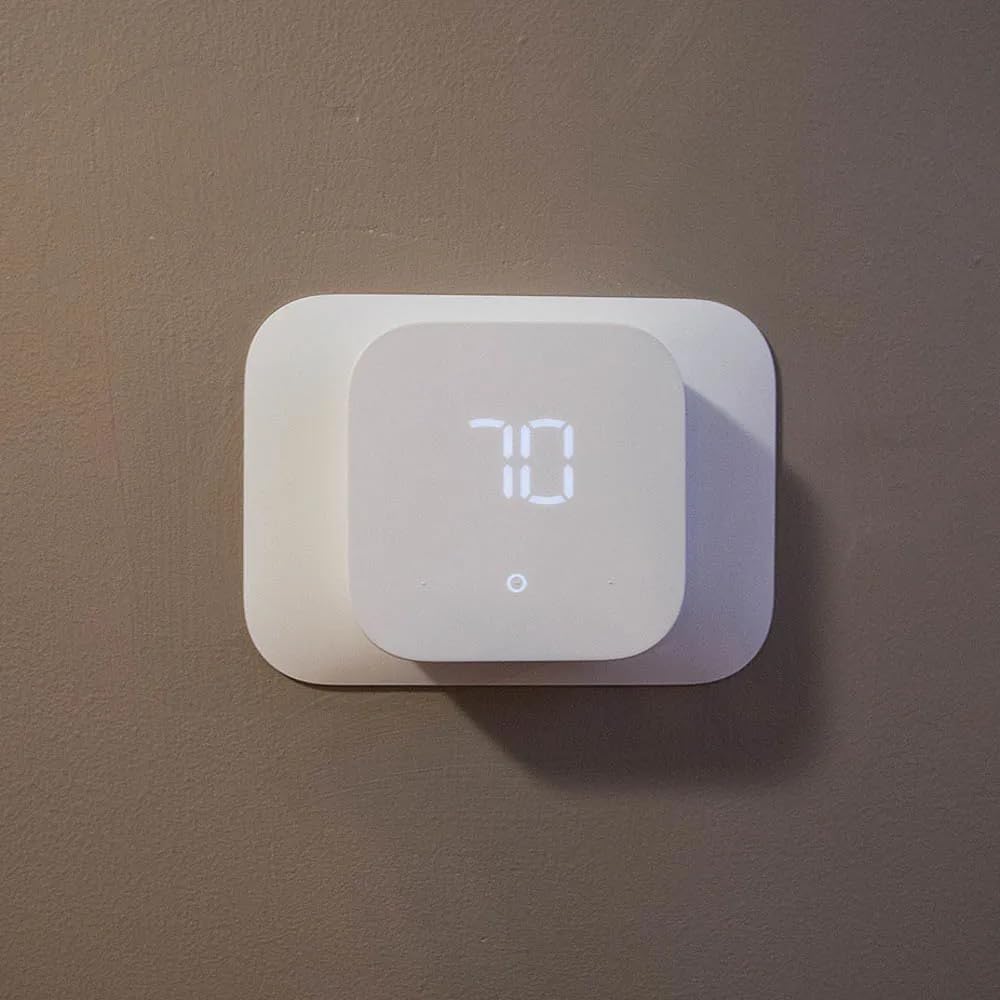 Amazon Smart Thermostat, Save money and energy, Works with Alexa and Ring, C-wire required customer photo 1