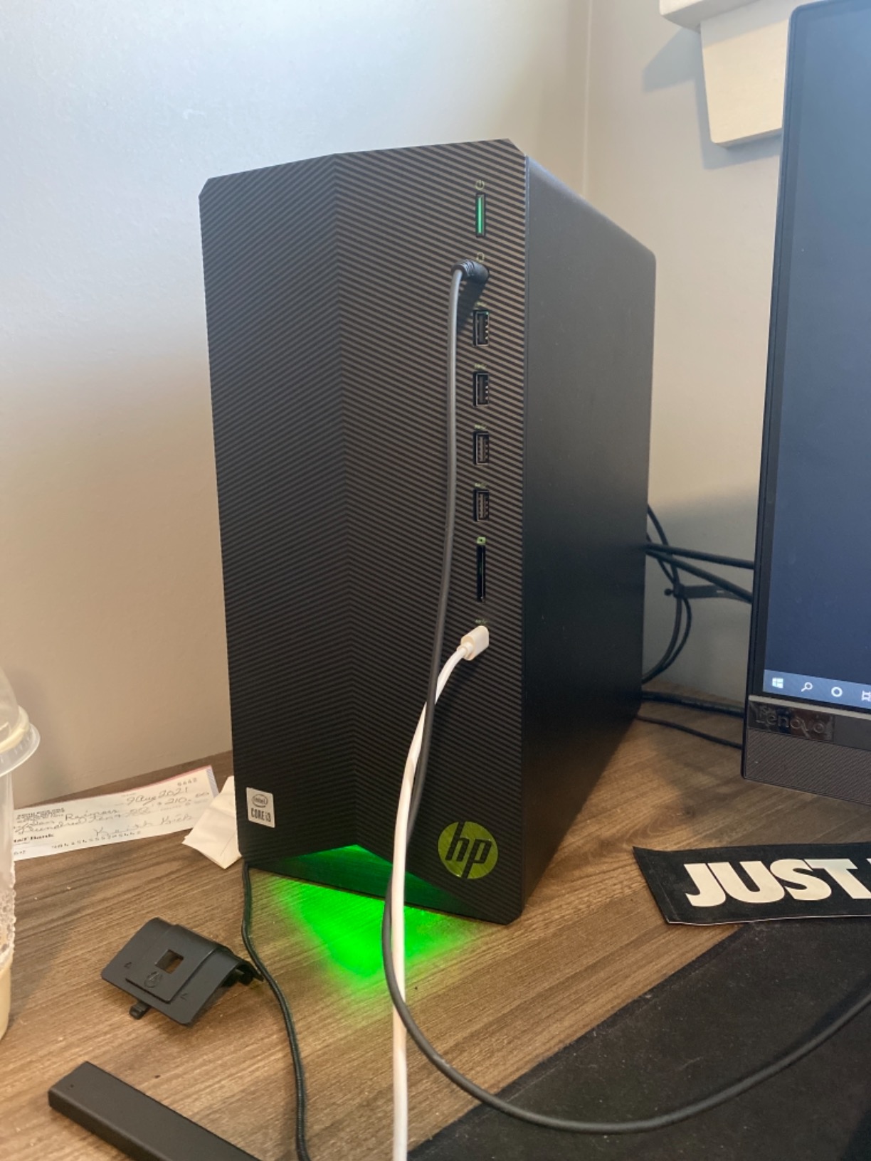 HP Pavilion Gaming Desktop, NVIDIA GeForce GTX 1650 SUPER, Intel Core i3-10100, 8 GB DDR4 RAM, 256 GB PCIe NVMe SSD, Windows 11, USB Mouse and Keyboard, Compact Tower Design (TG01-1022, 2020) customer photo 2