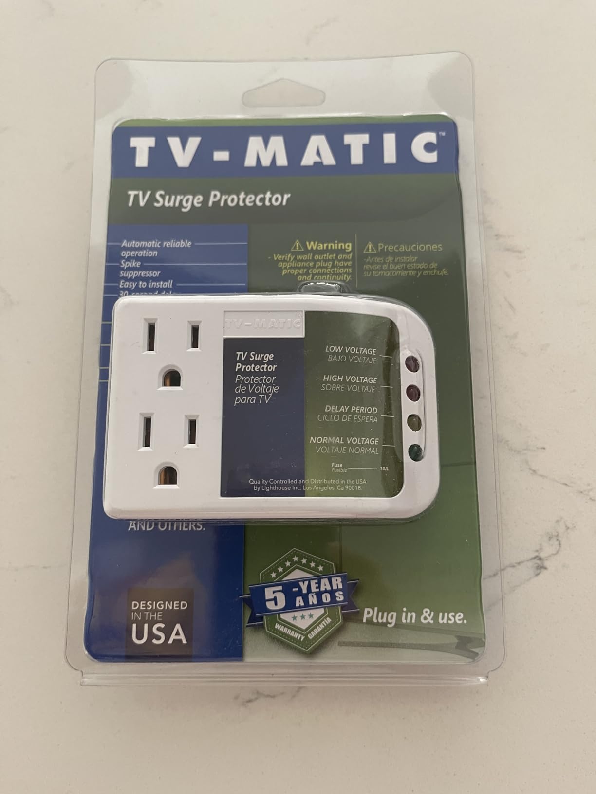 Electronic Voltage & Surge Protector for Smart TV, Game Consoles and Entertainment Center, Protects Against High and Low Voltage, Brownout, Spikes, Power Failure customer photo 1