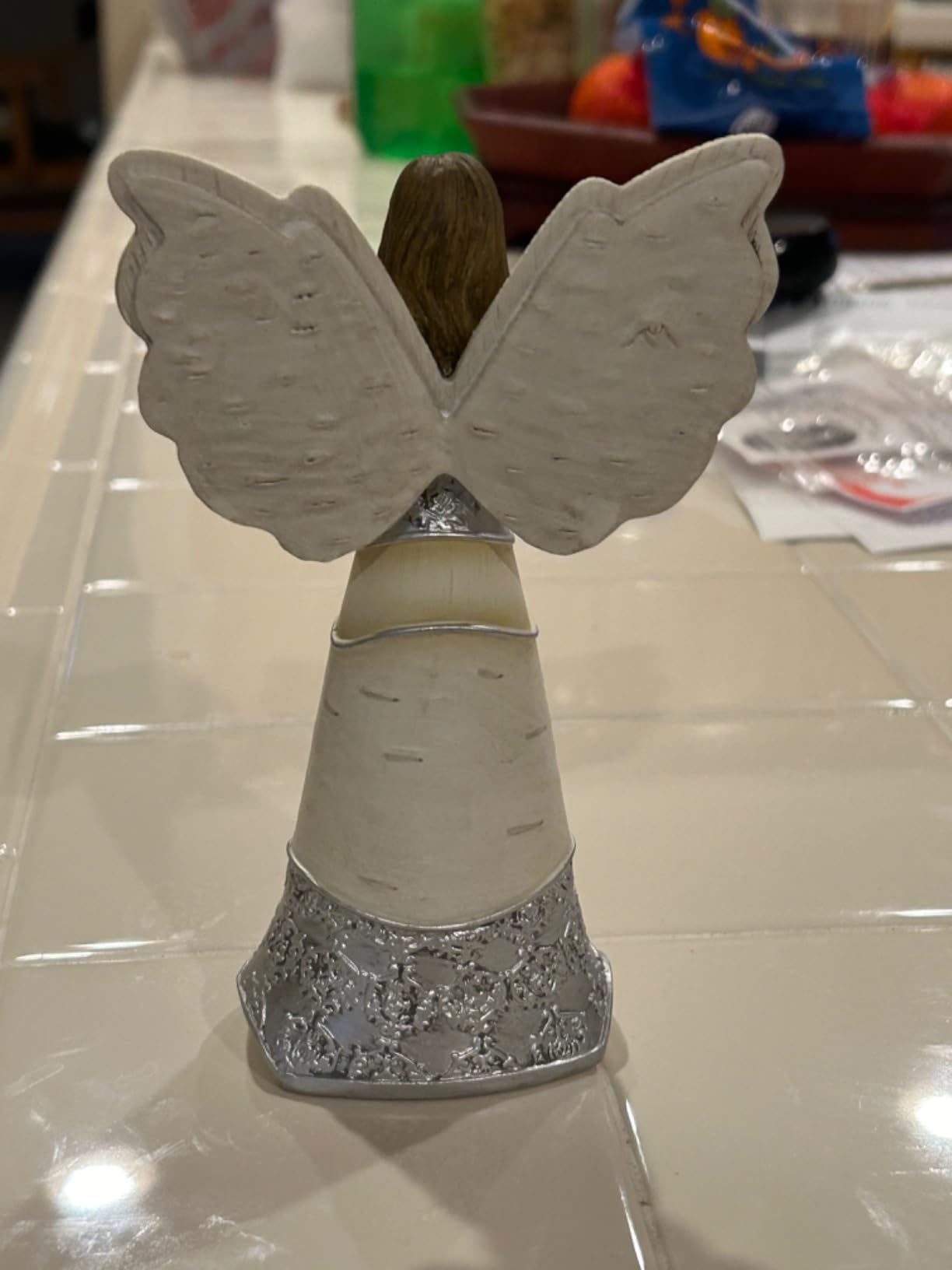Pavilion 'Happy 80th Birthday' 82475 Elements Angels - Polyresin Birthday Angel Figurine - Silver Hand-Painted Remembrance and Keepsake Gift Angel for Grandmothers, Mothers, Aunts, Friends, Women customer photo 2