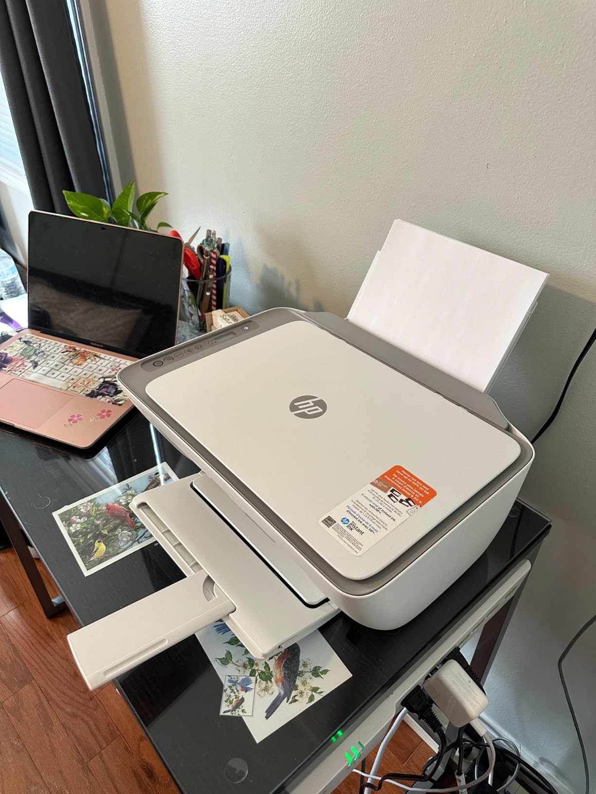 HP DeskJet 2755e Wireless Color inkjet-printer, Print, scan, copy, Easy setup, Mobile printing, Best-for home, 6 month Instant Ink trial included, white customer photo 1