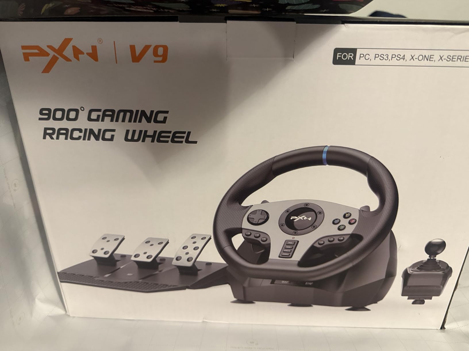 PXN V9 Gaming Racing Wheel pc Steering Wheel With Pedals and Shifter 270/900 Degree Dual-Motor Feedback Driving gaming Racing Wheel for PC,PS4,PS3,Xbox One, Xbox Series X/S,N-Switch customer photo 1