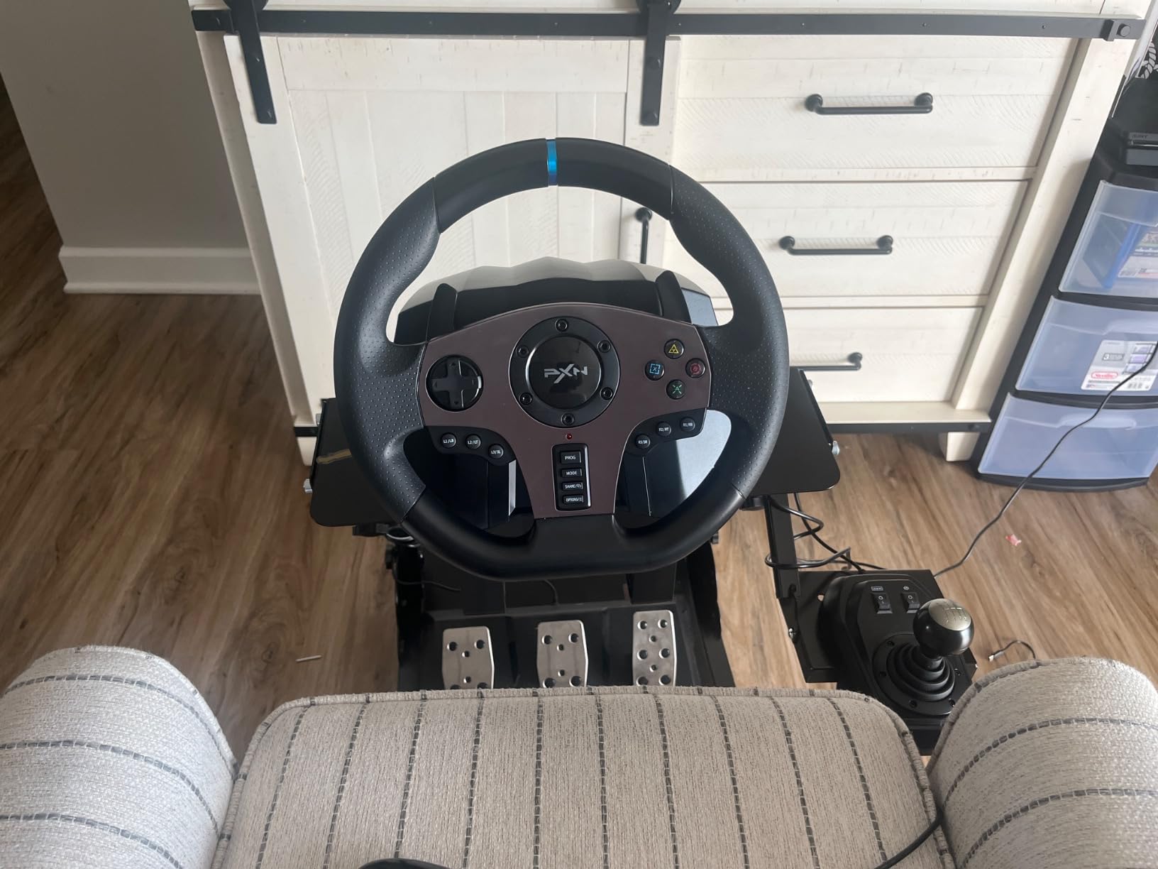 PXN V9 Gaming Racing Wheel pc Steering Wheel With Pedals and Shifter 270/900 Degree Dual-Motor Feedback Driving gaming Racing Wheel for PC,PS4,PS3,Xbox One, Xbox Series X/S,N-Switch customer photo 2