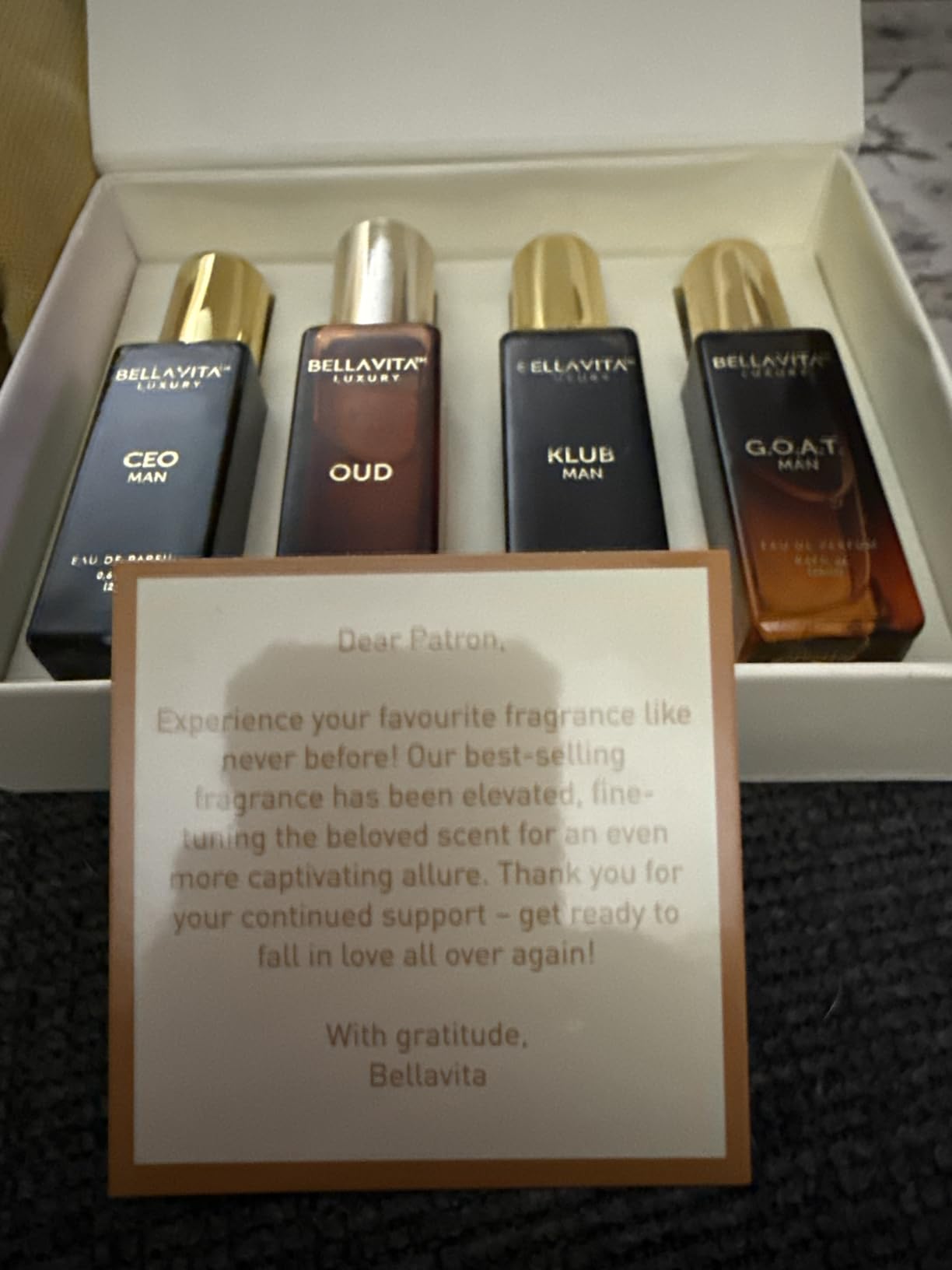 Bellavita Luxury Men's Perfume Gift Set with CEO Man, G.O.A.T., Klub, and Oud | 80ml | Long Lasting Men's Fragrance customer photo 1