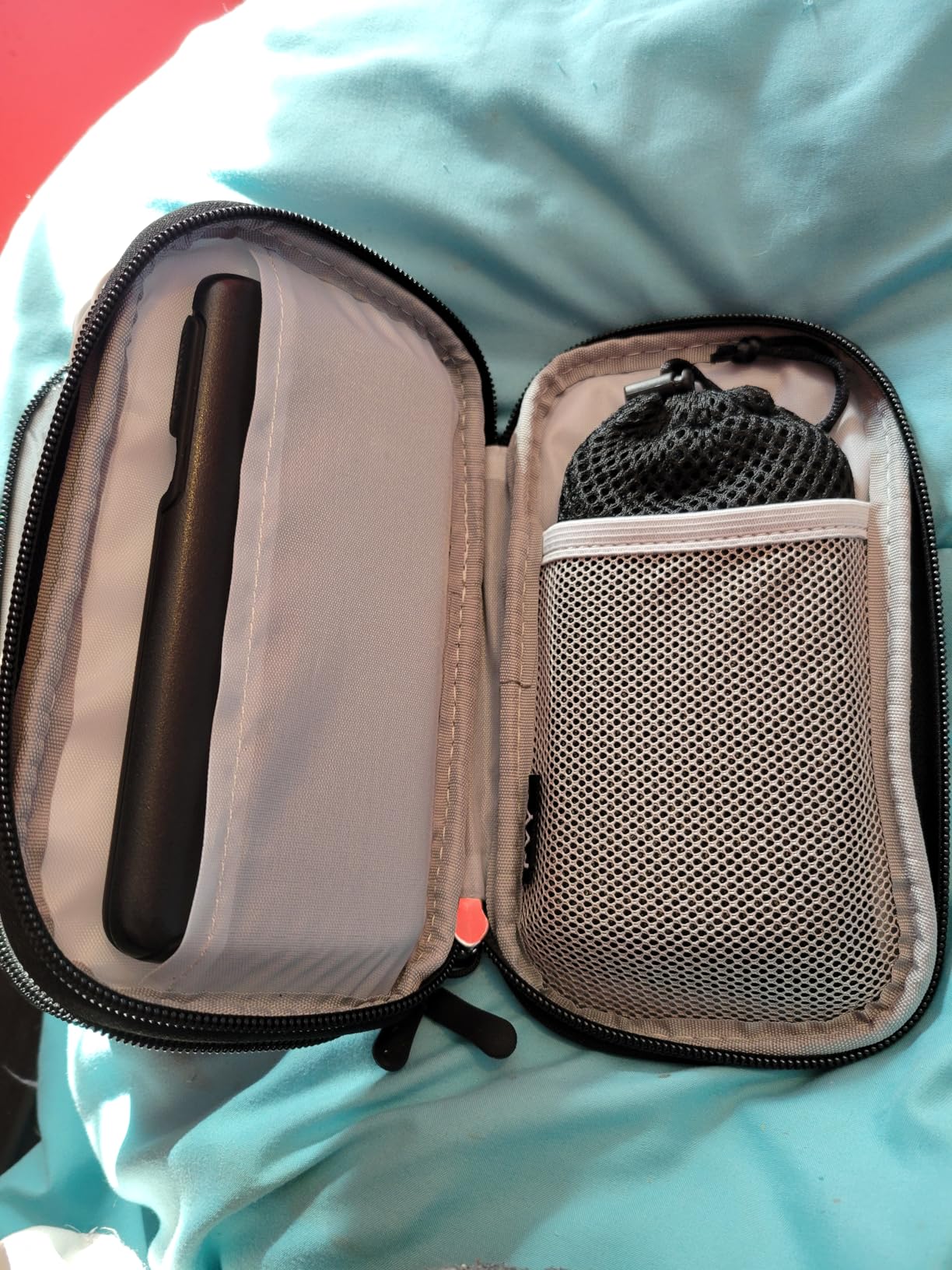 FYY Travel Cable Organizer Pouch Electronic Accessories Carry Case Portable Waterproof Double Layers All-in-One Storage Bag for Cord, Charger, Phone, Earphone Black customer photo 2