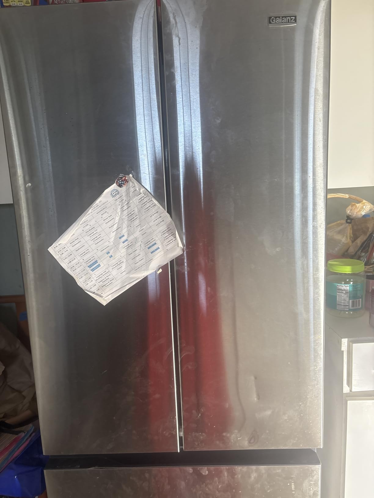 Galanz 3-Door French Door Refrigerator with Bottom Freezer & Adjustable Thermostat, 16 Cu Ft, White customer photo 1