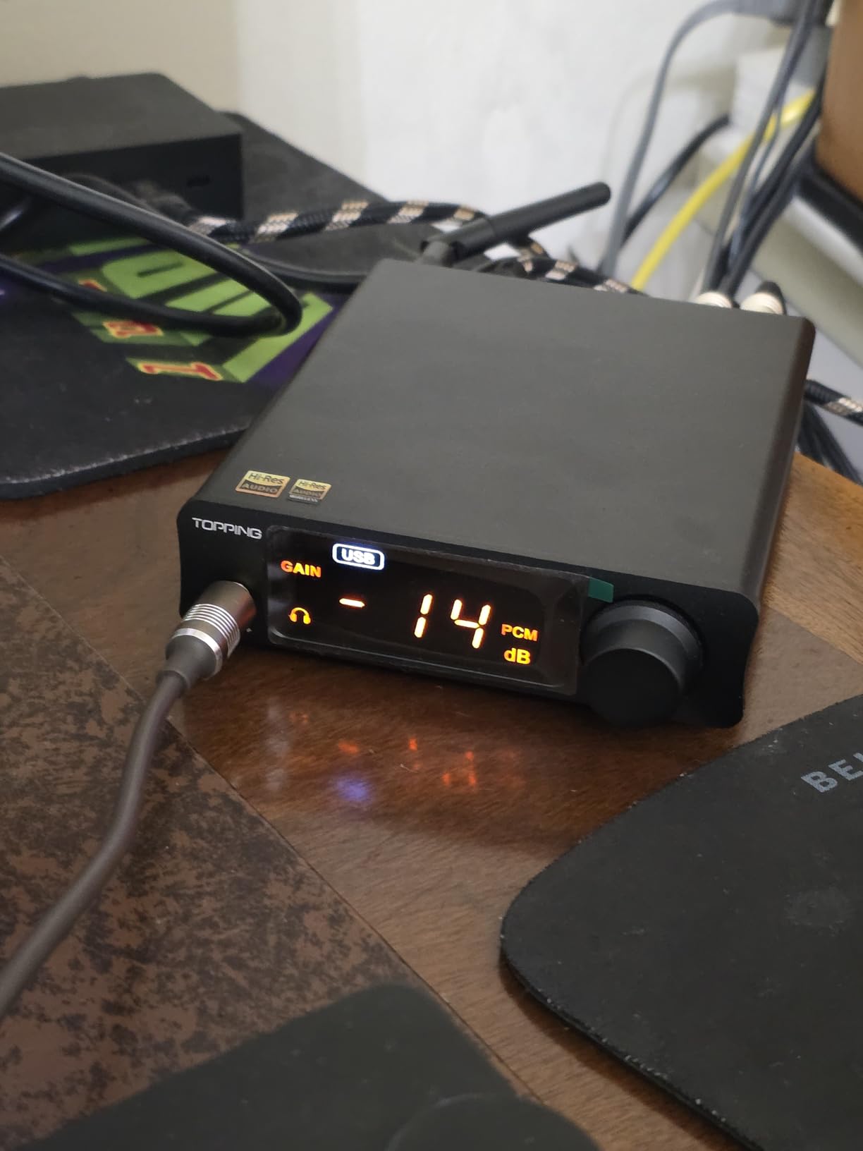 Topping DX3pro+ LDAC Headphone Amplifier - ES9038Q2M XU208 NFCA Bluetooth 5.0 Audio Decoder USB/Opt/Coax DAC AMP Pre Amplifier with Remote Control (Black) customer photo 2