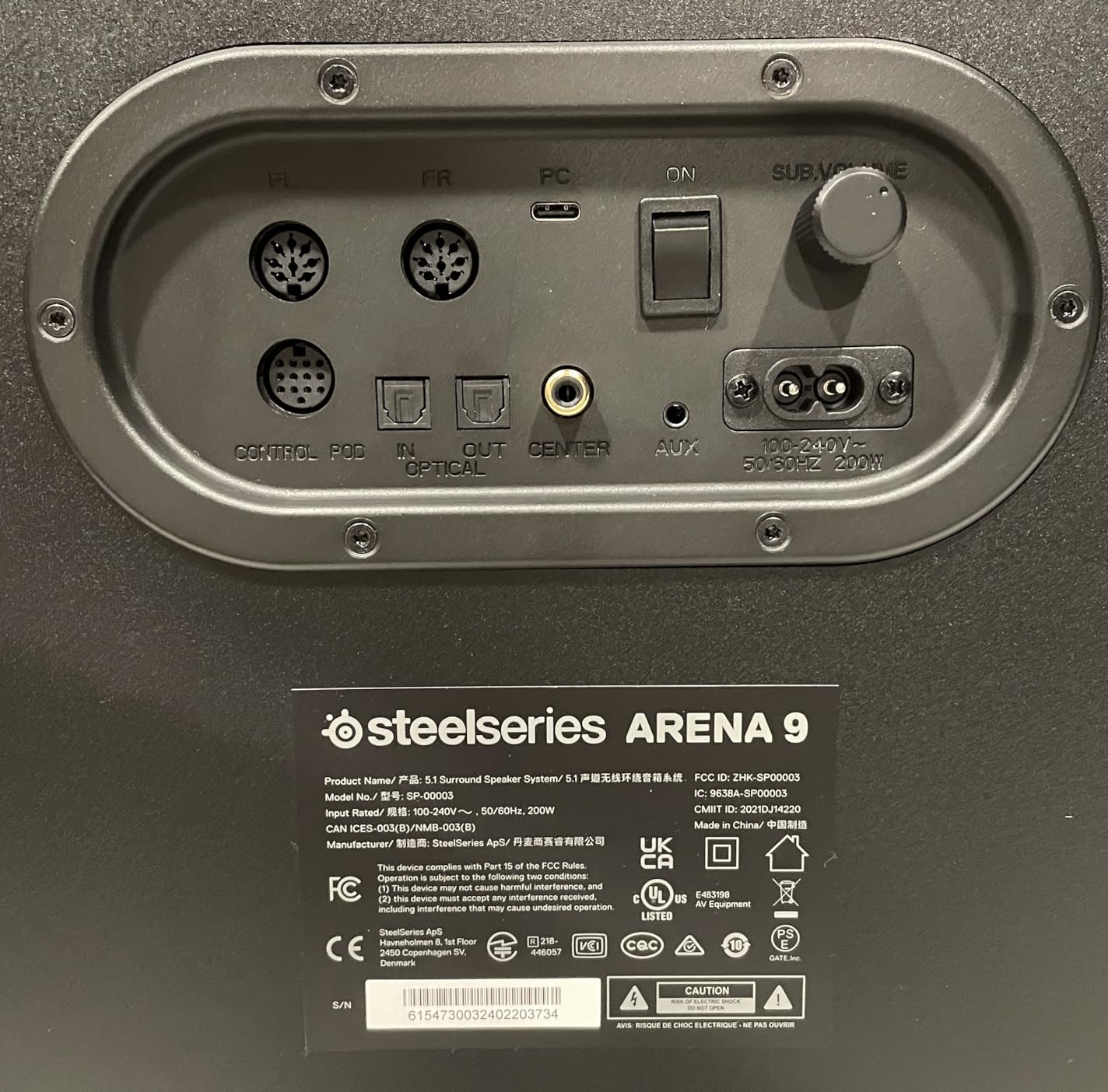 SteelSeries Arena 9 Illuminated 5.1 Desktop Gaming Speakers - 5.1 USB Surround Sound, Wireless Rear Speakers, Subwoofer, RGB customer photo 2