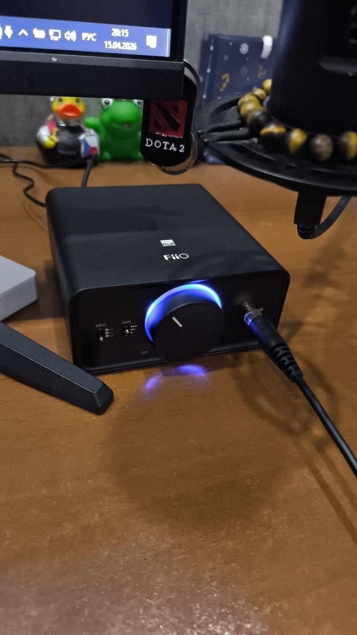 FiiO K5 Pro ESS Amplifier Headphone Amps Stereo High Resolution Portable Desktop DAC 768K/32Bit and Native DSD512 for Home Audio/PC 6.35mm Headphone Out/RCA Line-Out/Coaxial/Optical Inputs (Black) customer photo 2