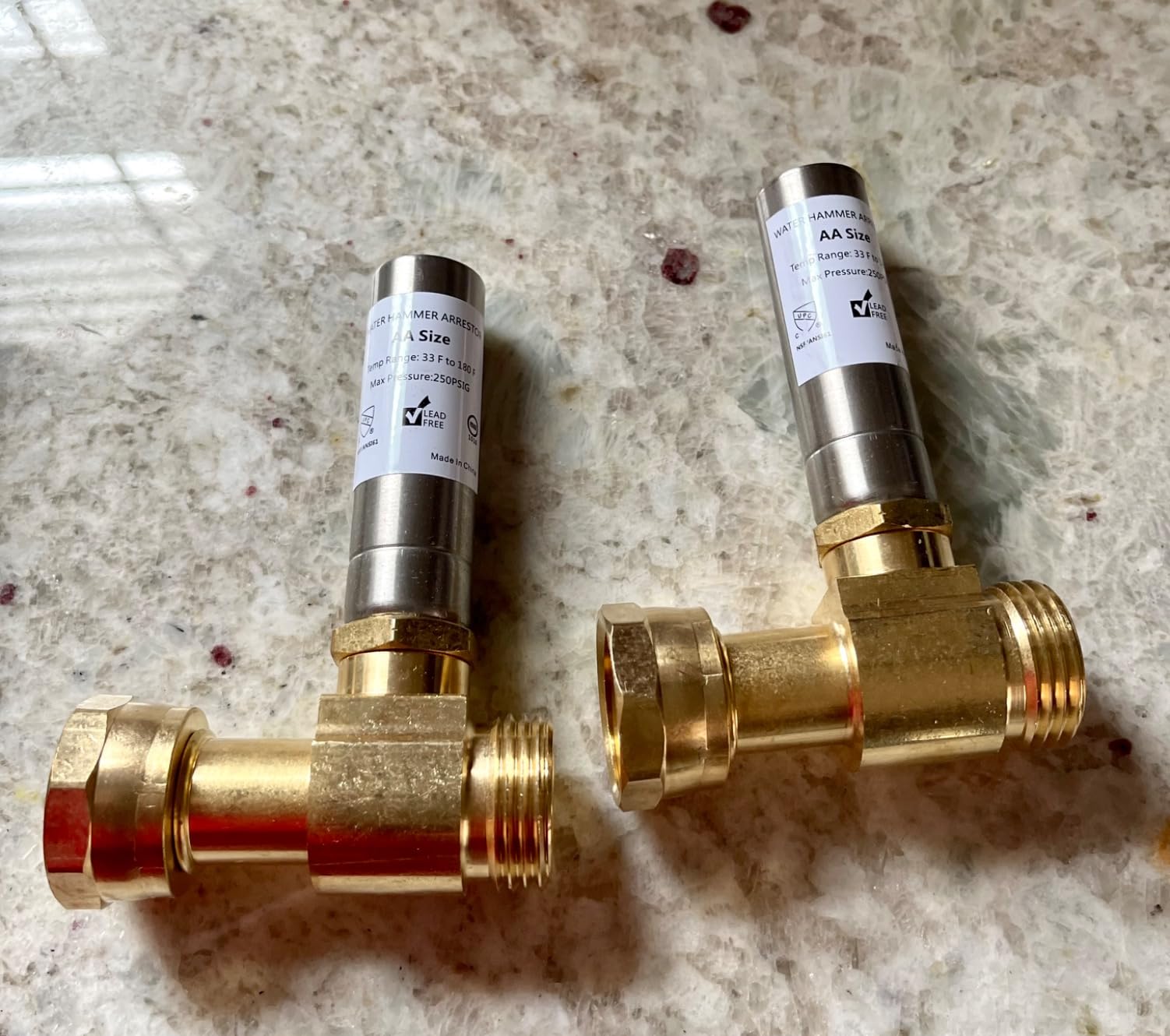 (2 Pack) Lidertik Water Hammer Arrestor Washing Machine 3/4 Absorb Shock and Reduce Noise Laundry Washer Knock Valve customer photo 2