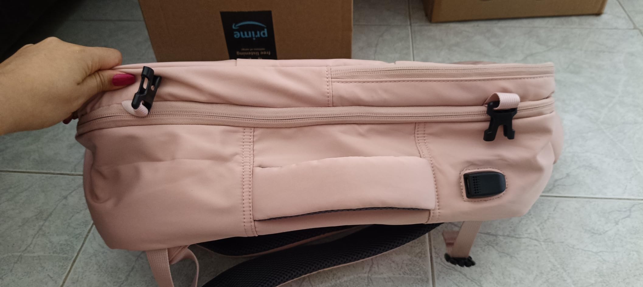 Taygeer Travel Backpack for Women, Carry On Backpack with Water Bottle Pocket & Shoe Pouch, TSA 15.6inch Laptop Mochila Flight Approved, Nurse Bag Casual Daypack for Weekender Business Hiking, Pink customer photo 2
