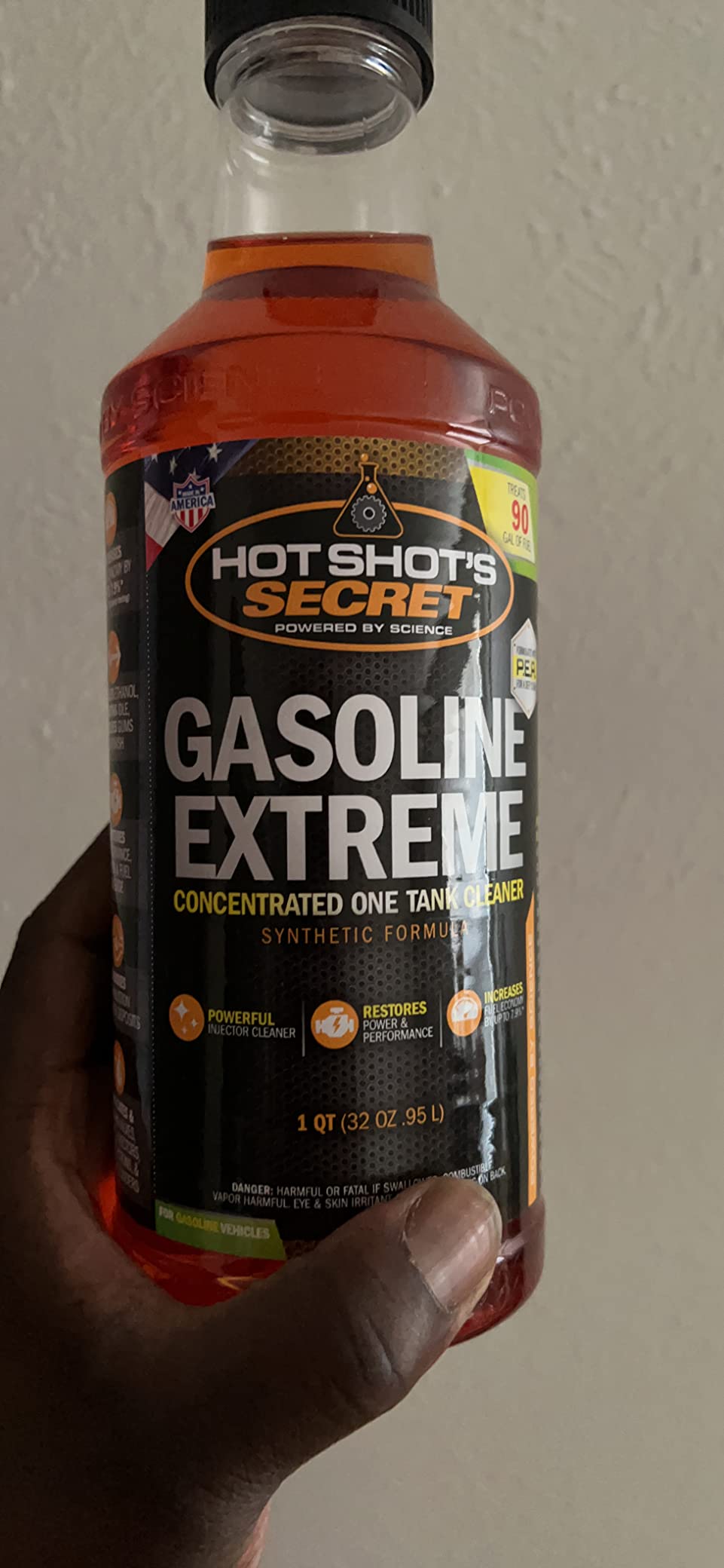 K&N Performance+ Fuel System Cleaner: Restores Performance and Acceleration, 16 Ounce Bottle Treats up to 21 Gallons, 99-2050 customer photo 2