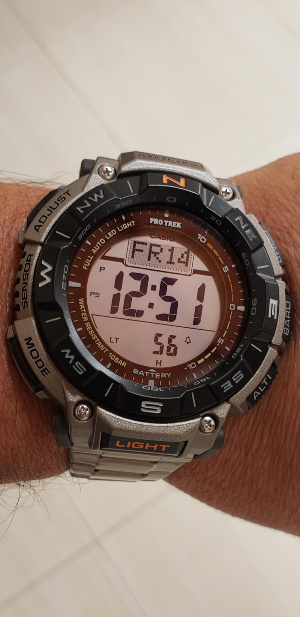 Casio Pro Trek PRG340 Series, Compass/Alt/Baro-Thermo, Tough Solar Power, 100 Meter Water Resistance customer photo 2
