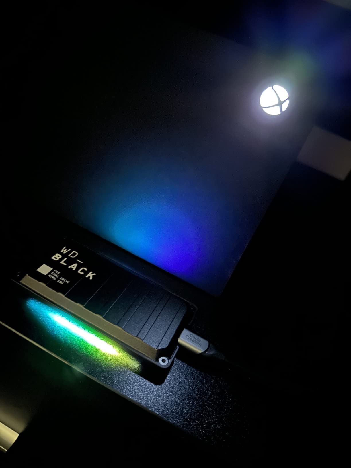 Western Digital 1TB P40 Game Drive SSD - Up to 2,000MB/s, RGB Lighting, Portable External Solid State Drive, Compatible with Playstation, Xbox, PC, & Mac (WDBAWY0010BBK-WESN) customer photo 1