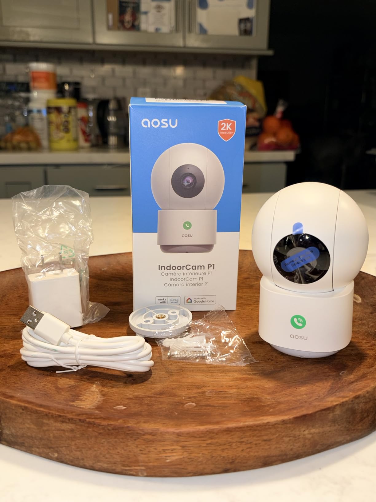 aosu 2K Indoor Camera,Baby Monitor for Home Security with 2.4GHz WiFi only customer photo 1