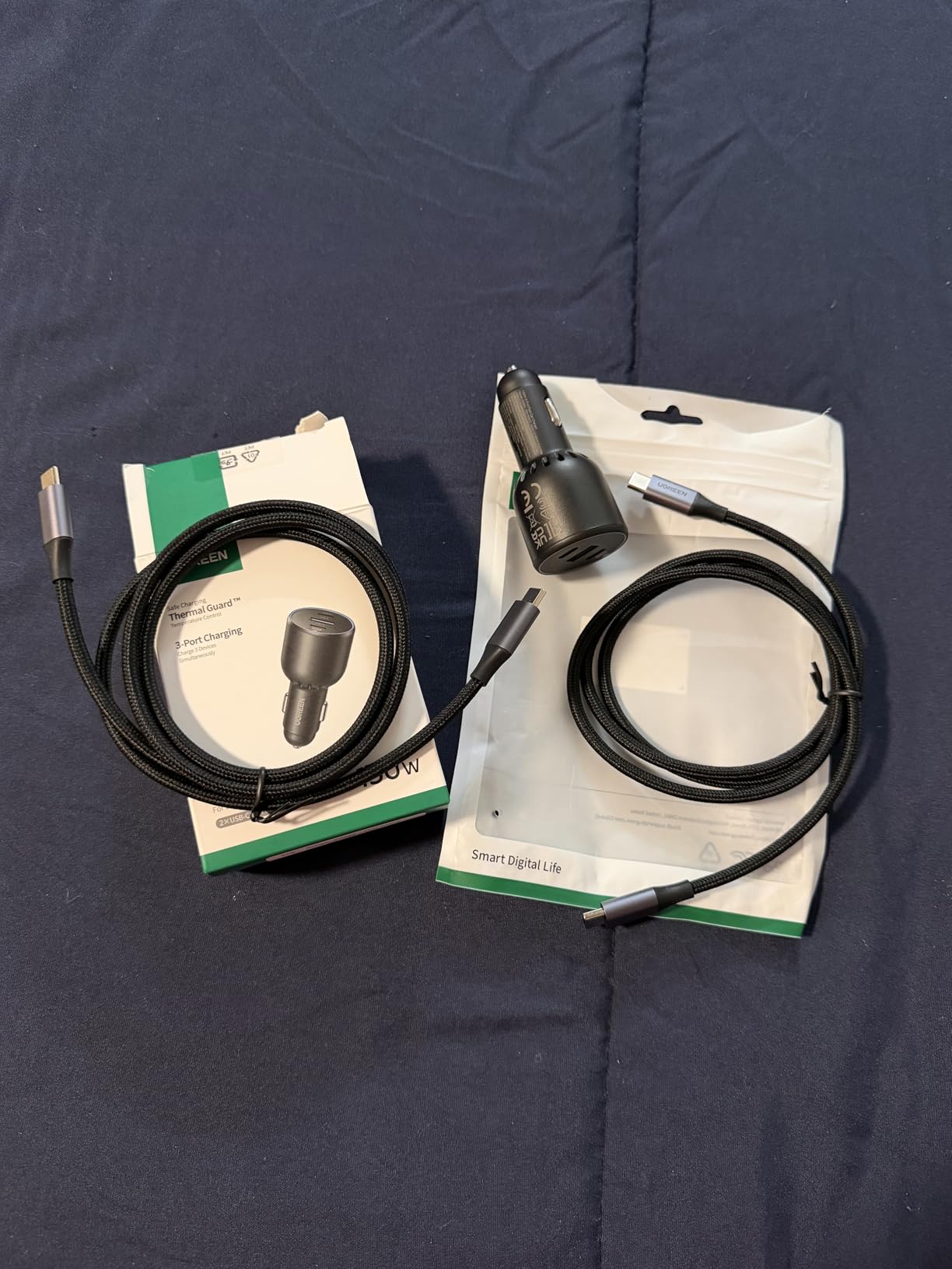 UGREEN 130W 3-Port USB C Car Charger, Type C Cigarette Lighter Adapter customer photo 2