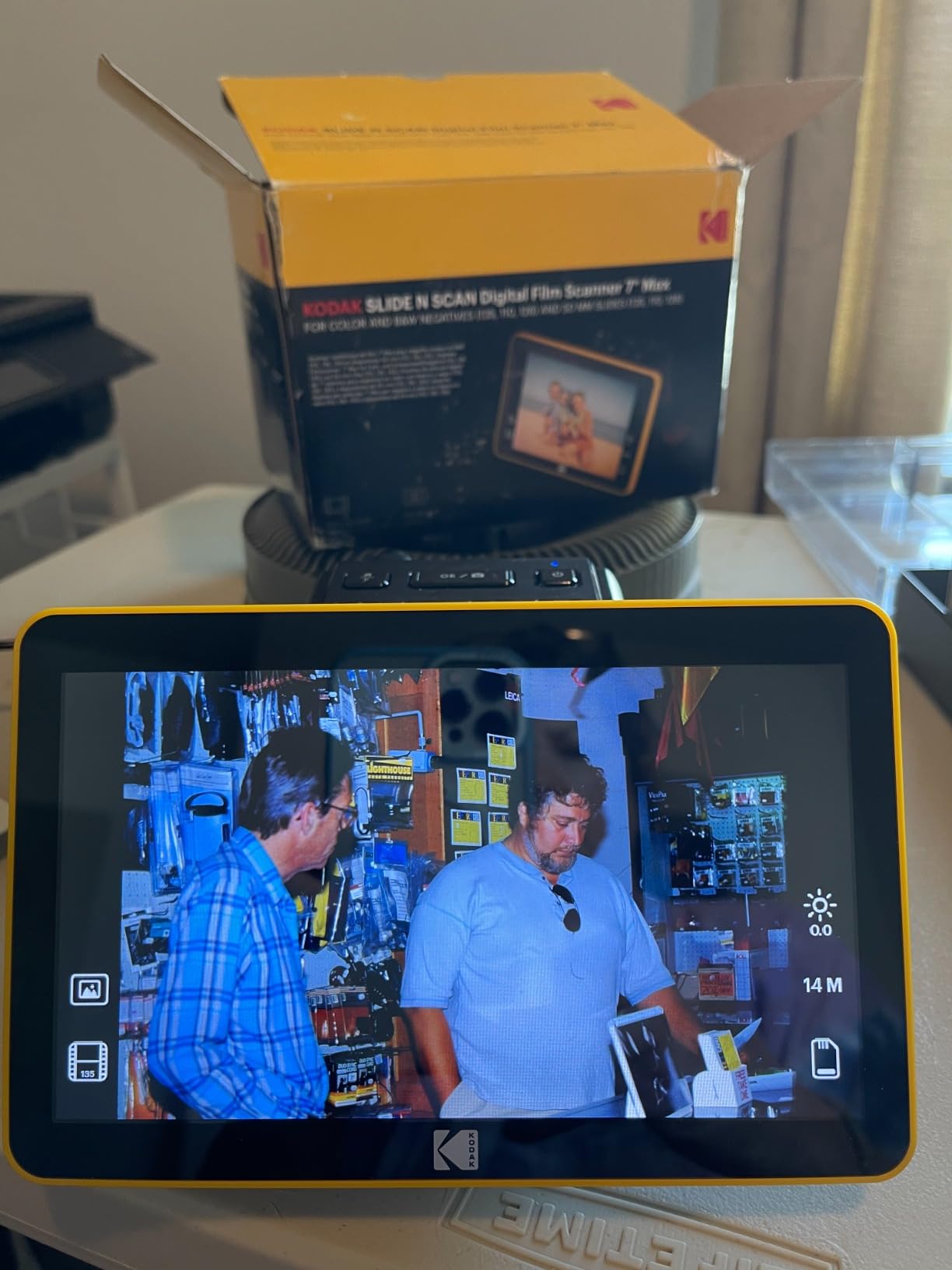 KODAK Slide N Scan Max Digital Film Scanner - Black/Yellow - Tiltable 7-Inch LCD with Gallery Mode & Photo Scanner Preview - Quick-Feed Tray for Slide Digitizer customer photo 2