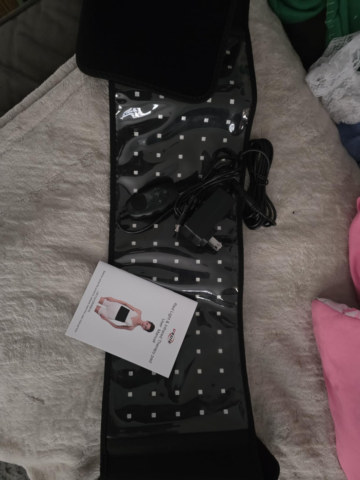 USUIE Red Light Therapy Belt, Infrared Light Therapy Wrap Red Light Therapy Device for Body with Timer for Back Shoulder Waist Muscle Relief for Gift Women Men Gift customer photo 1