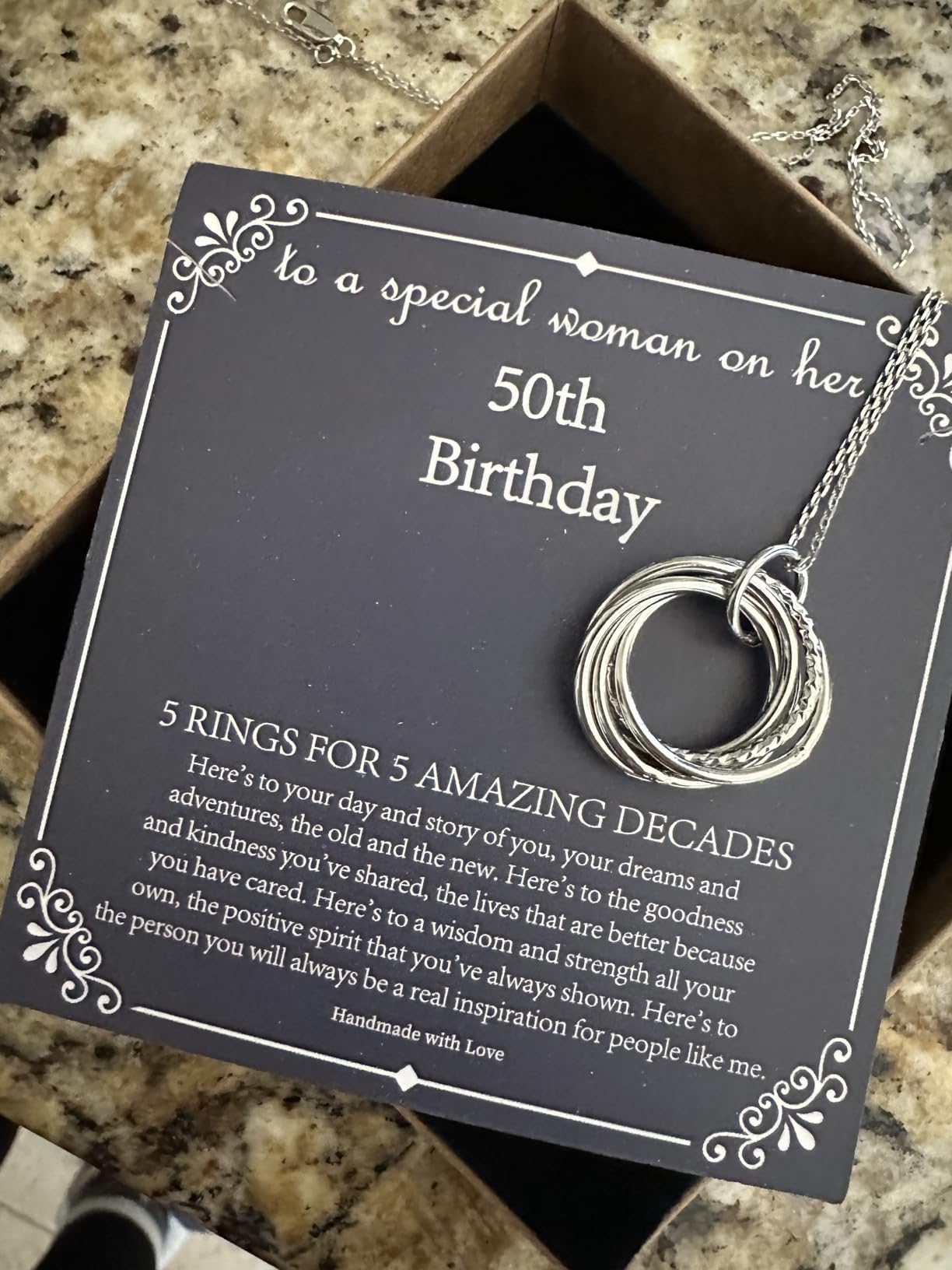 IEFLIFE Birthday Gifts for Women, Sterling Silver Chain Birthday Necklaces, 40th 50th 60th 70th 80th 90th Birthday Necklace, 40 50 60 70 80 90 Years Old Birthday Gifts, 4 5 6 7 8 9 Decade Birthday Jewelry for Women customer photo 2