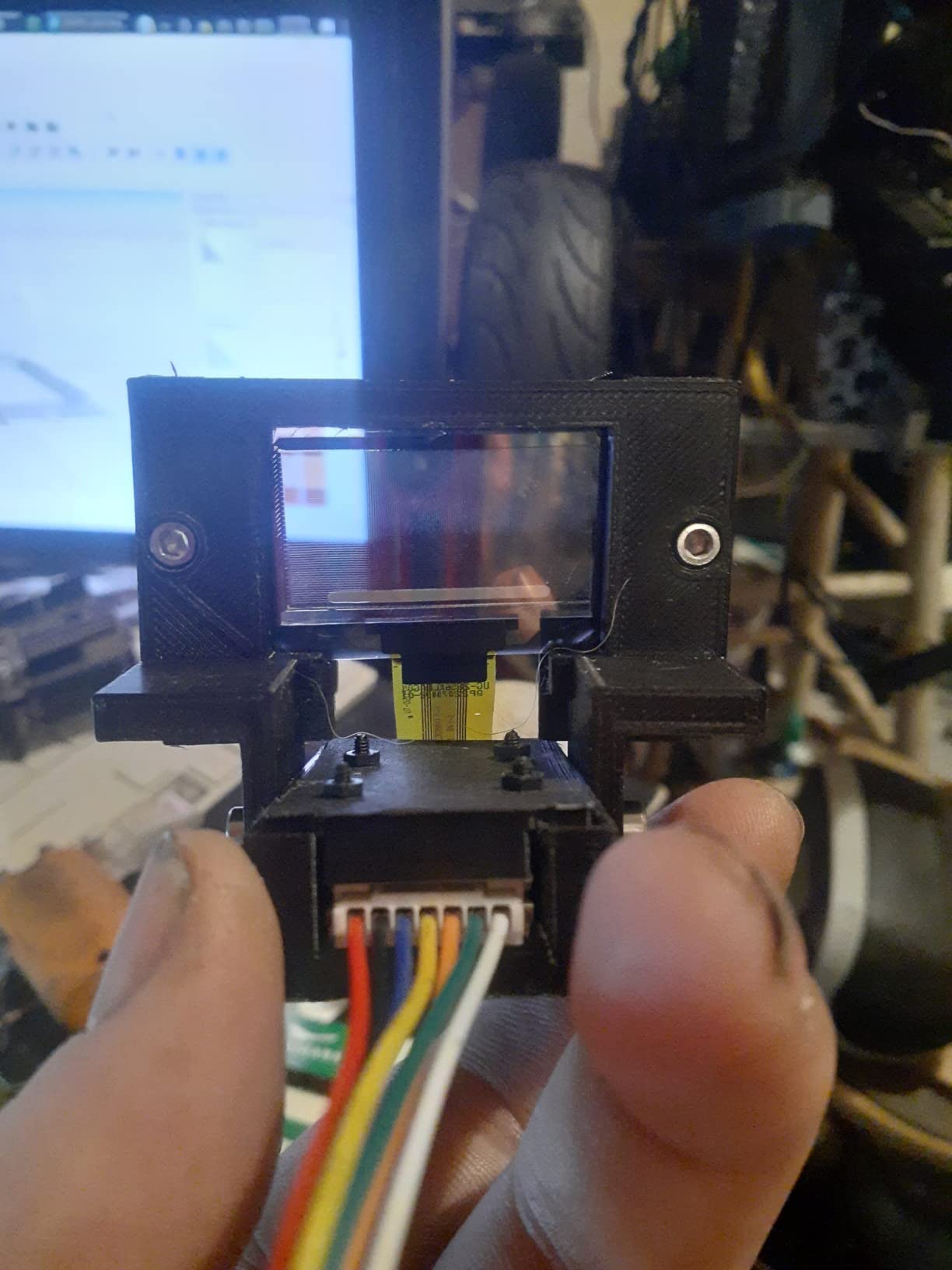 1.51inch Transparent OLED Display Module 128x64 Resolution Light Blue Color Display OLED for Raspberry Pi/Arduino/STM32, Full Viewing Angle, Embedded Independent Driver Chip, SPI/I2C Interfaces customer photo 1