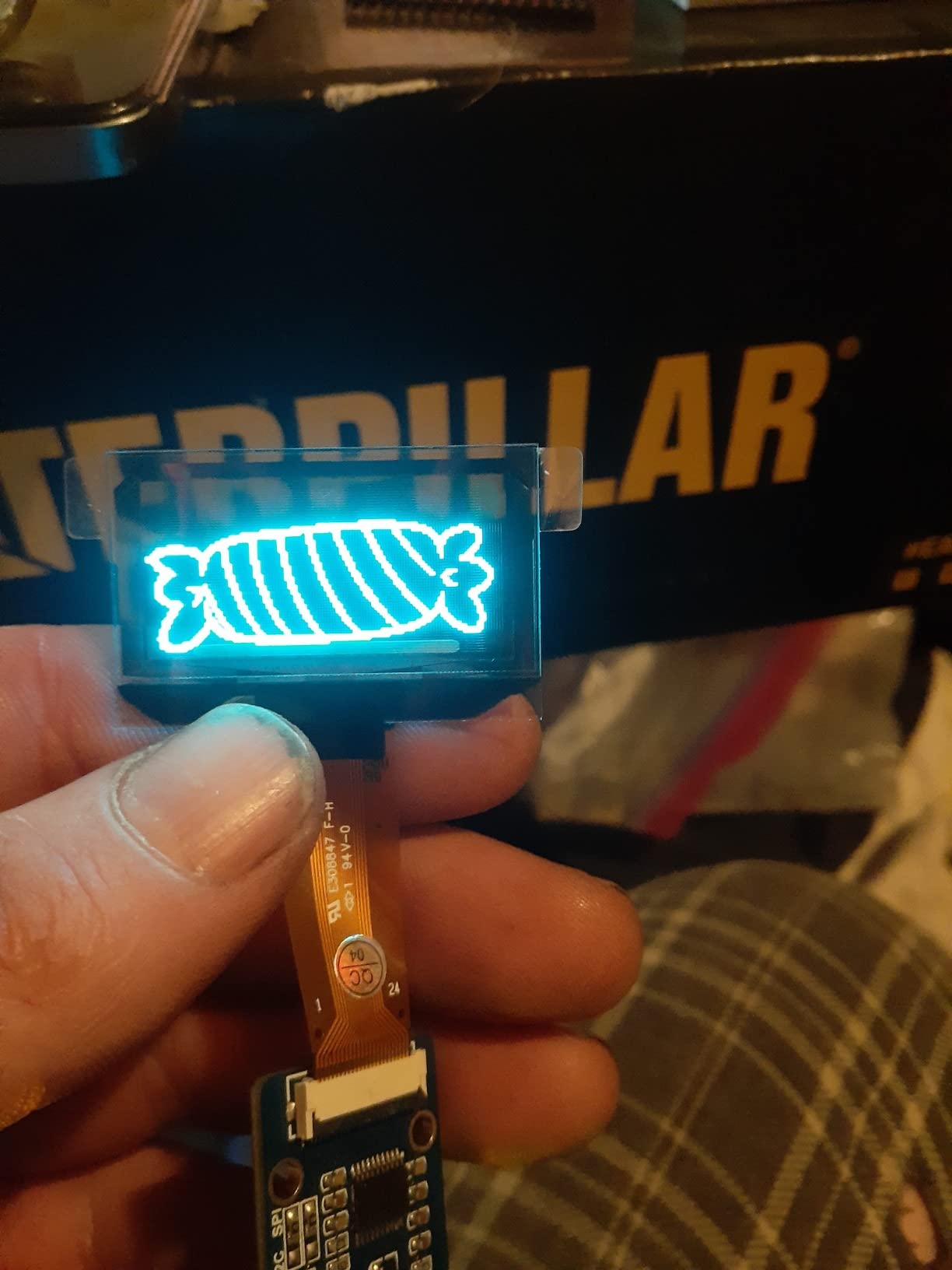 1.51inch Transparent OLED Display Module 128x64 Resolution Light Blue Color Display OLED for Raspberry Pi/Arduino/STM32, Full Viewing Angle, Embedded Independent Driver Chip, SPI/I2C Interfaces customer photo 2