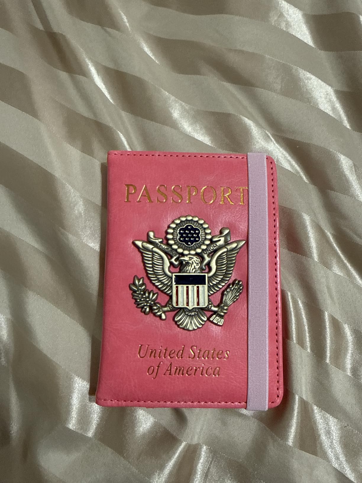 TOURSUIT RFID Blocking Passport Holder, Leather Travel Wallet, Dark Blue customer photo 2