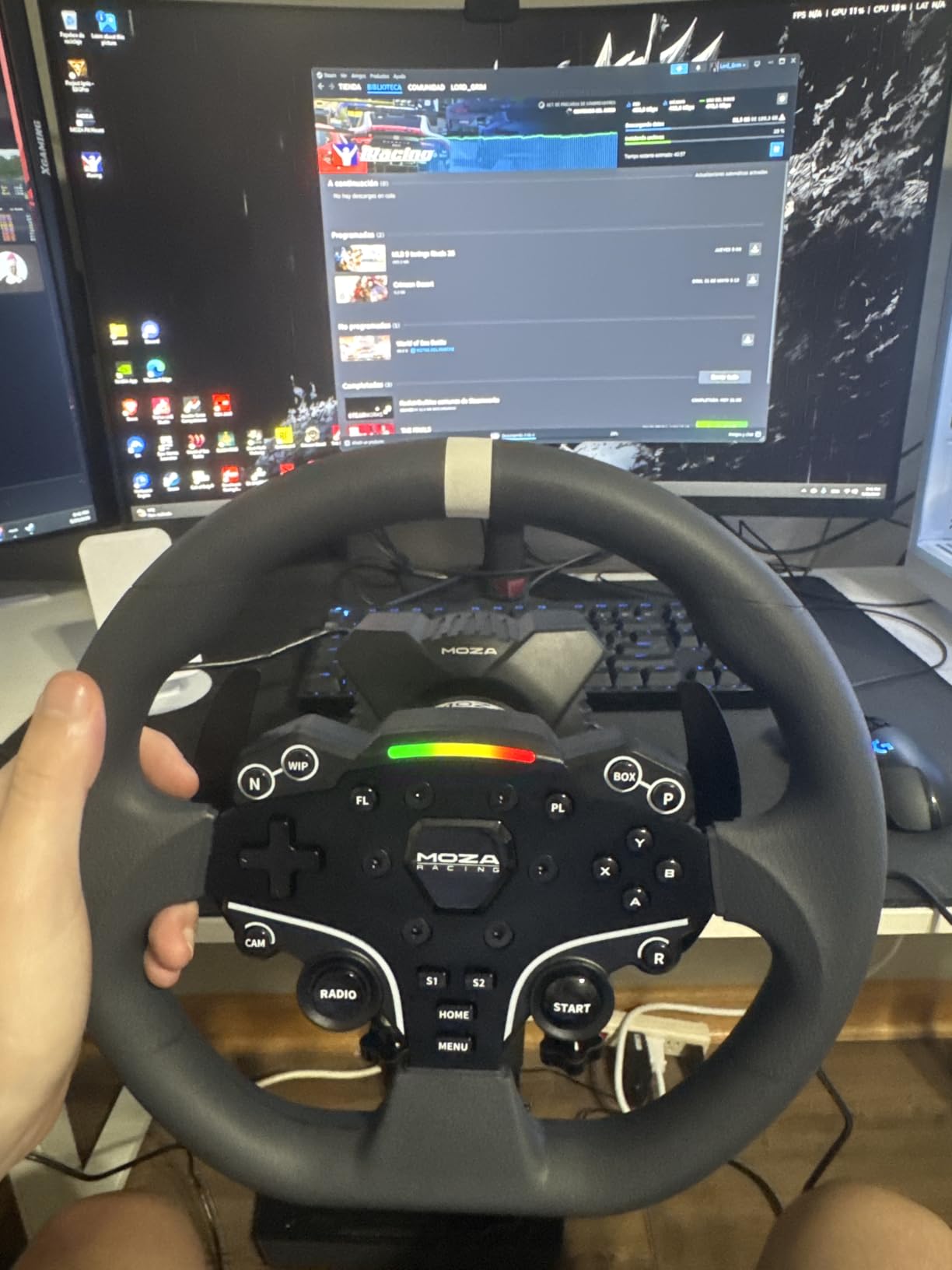 MOZA R3 Racing Wheel and Pedals Bundle for PC, 3.9Nm Direct Drive WheelBase, 11-inch ES Lite Steering Wheel, Pedals and Desk Clamp High-Performance Game Racing Simulator for PC User customer photo 2