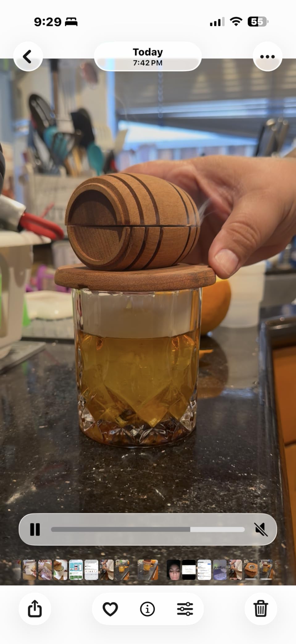Whiskey Smoker Kit with Torch - 6 Flavors Wood Chips, 2 Glasses, 2 Ice Ball Molds - Cocktail Smoker Infuser Kit, Old Fashioned Drink Smoker Kit, Birthday Bourbon Whiskey Gifts for Men, Dad (NO Butane) customer photo 2