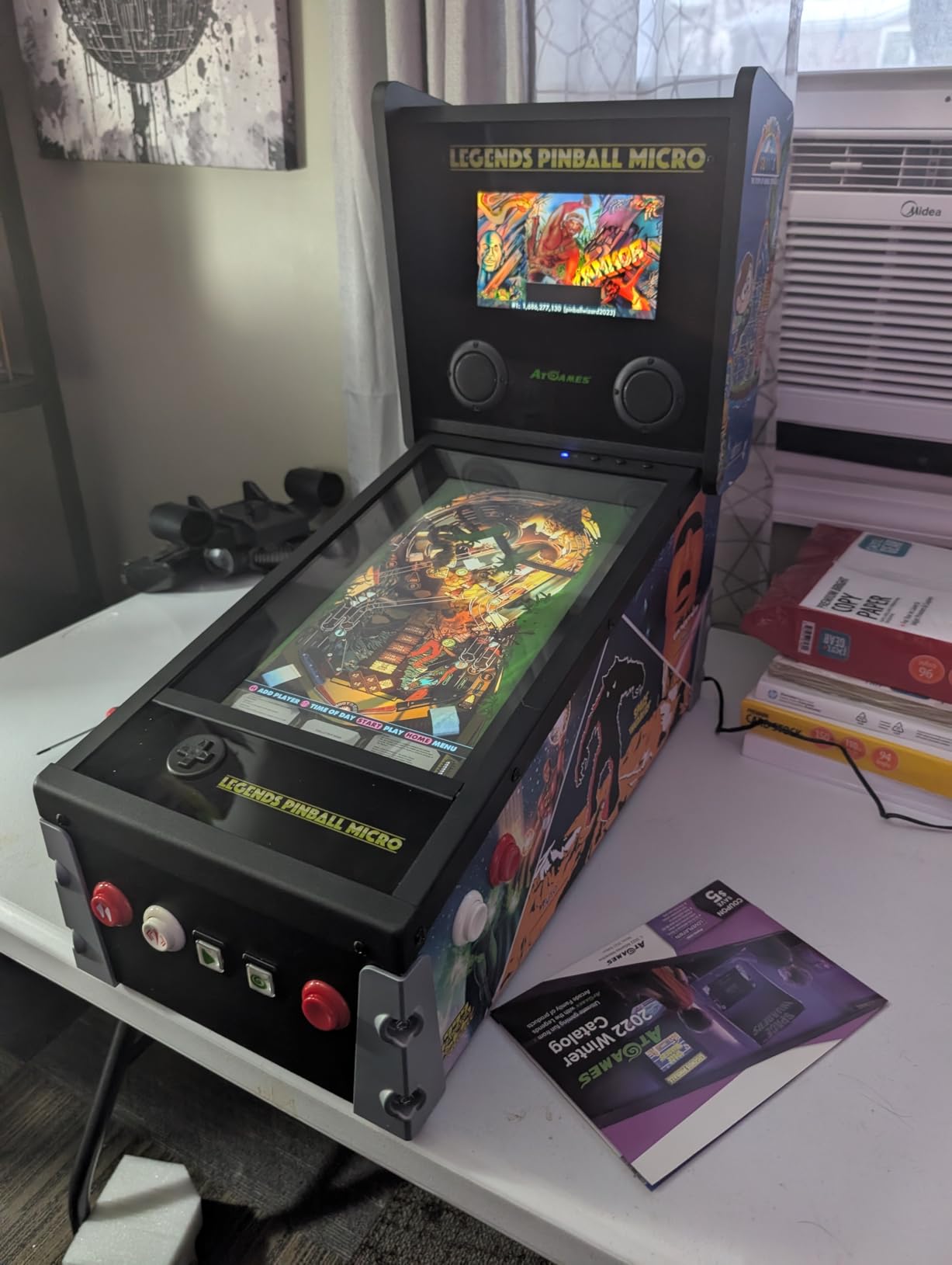 Legends Pinball Micro, Arcade Machine Console, Classic Retro Video Games, 50 Built in Licensed Pinball Games, Space Invaders, Bubble Bobble, Time Machine, WiFi, HDMI, Bluetooth customer photo 2