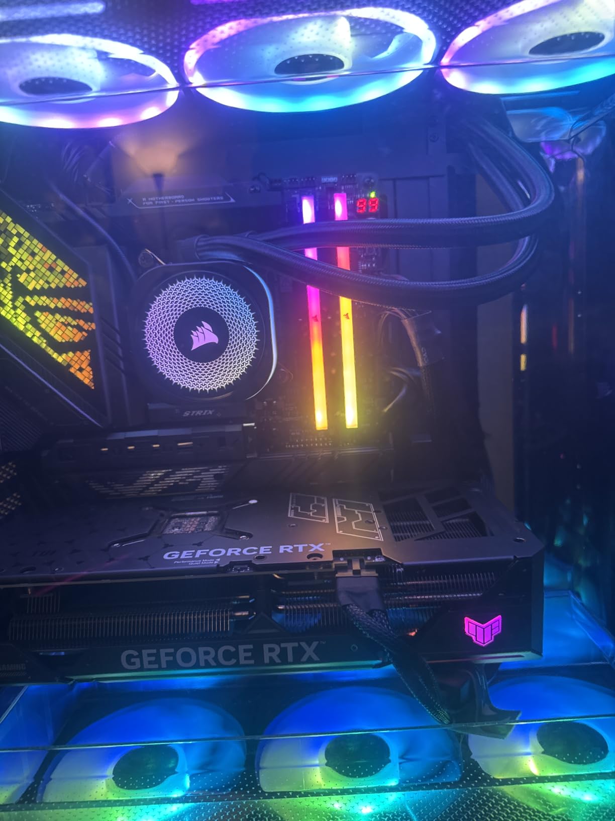 CORSAIR Vengeance RGB DDR5 RAM 32GB (2x16GB) Up to 6000MHz CL30-36-36-76 1.40V AMD EXPO Intel XMP Desktop Computer Memory - Gray (CMH32GX5M2B6000Z30K) customer photo 1