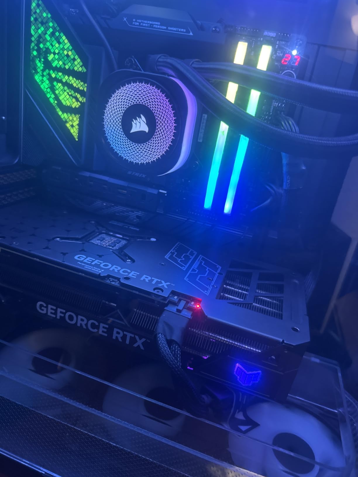 CORSAIR Vengeance RGB DDR5 RAM 32GB (2x16GB) Up to 6000MHz CL30-36-36-76 1.40V AMD EXPO Intel XMP Desktop Computer Memory - Gray (CMH32GX5M2B6000Z30K) customer photo 2