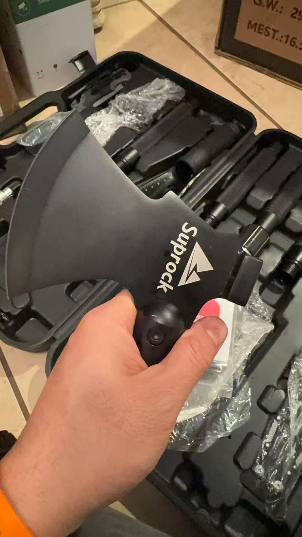 Survival Shovel High Carbon Steel Tactical Shovel Axe Folding Entrenching Tool Camping Hiking Shovel with Carrying Pouch customer photo 1